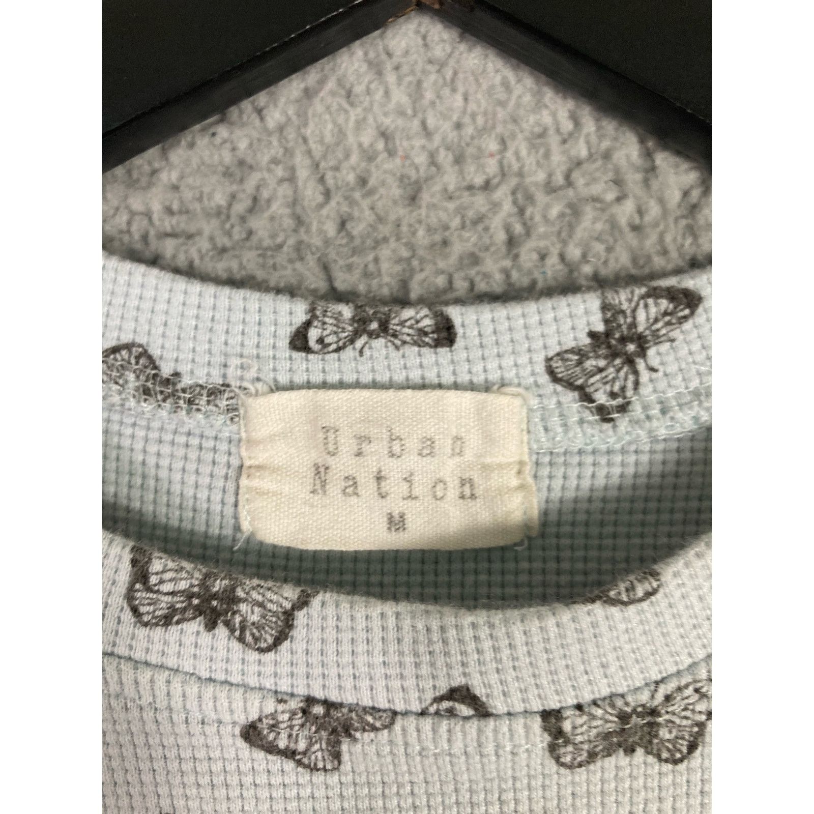 Other Urban Nation Women's M White Butterfly Print Crop Top Short Size M / US 6-8 / IT 42-44 - 3 Thumbnail