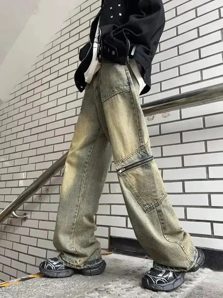 Japanese Brand Washed cargo pants jeans y2k Size US 34 / EU 50 - 3 Thumbnail