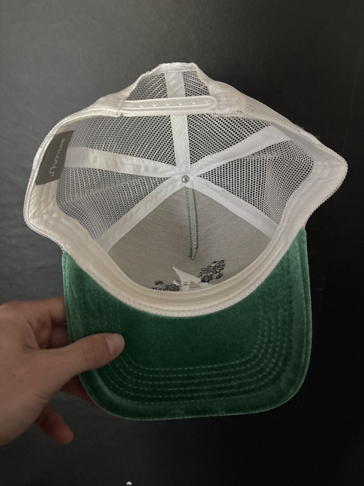 Japanese Brand Green Velvet Trucker Hat Astros Size ONE SIZE - 7 Thumbnail