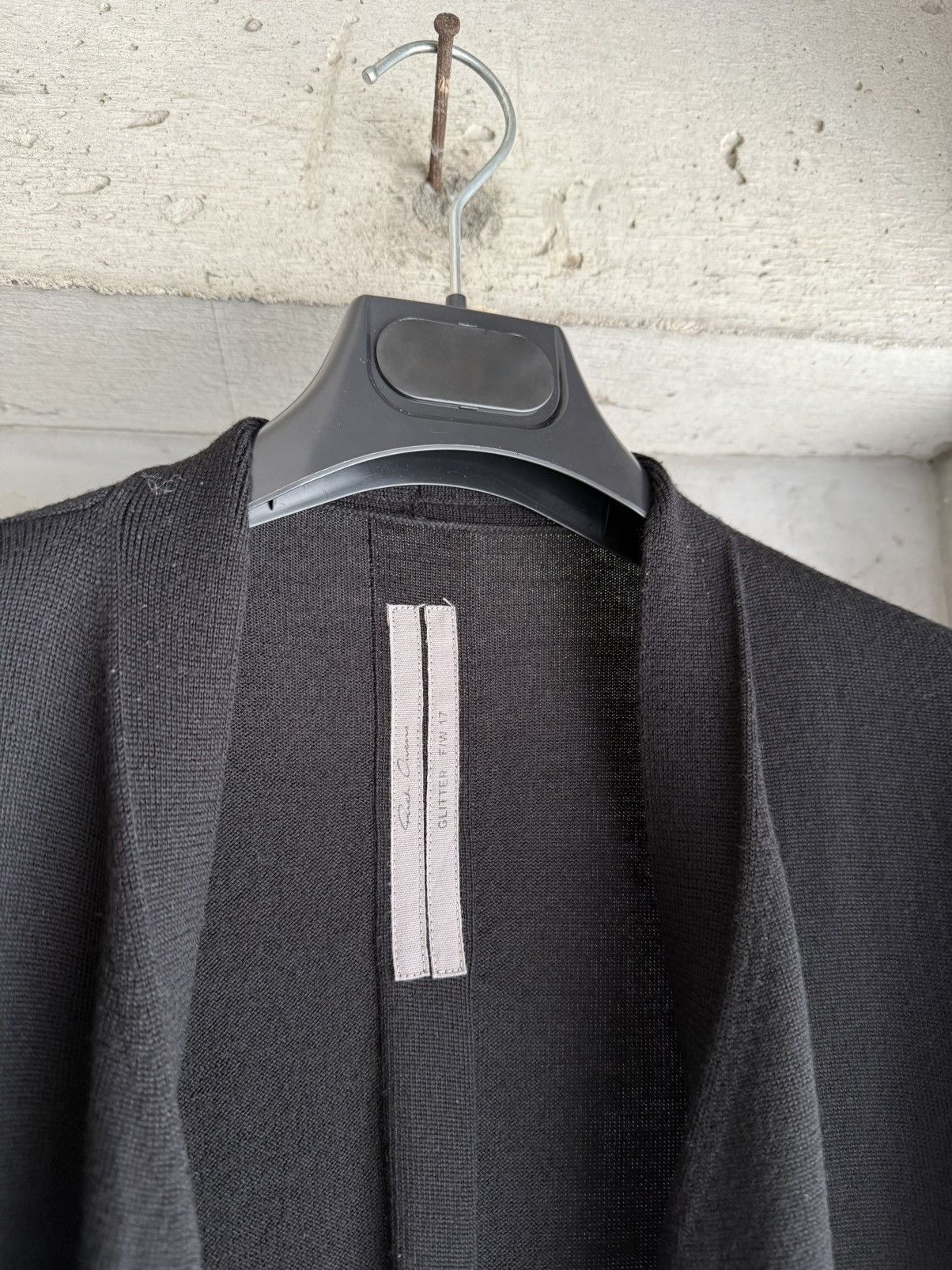 Rick Owens Rick Owens 17FW GLITTER Black Collaless Longsleeve Cardigan Size US S / EU 44-46 / 1 - 9 Thumbnail