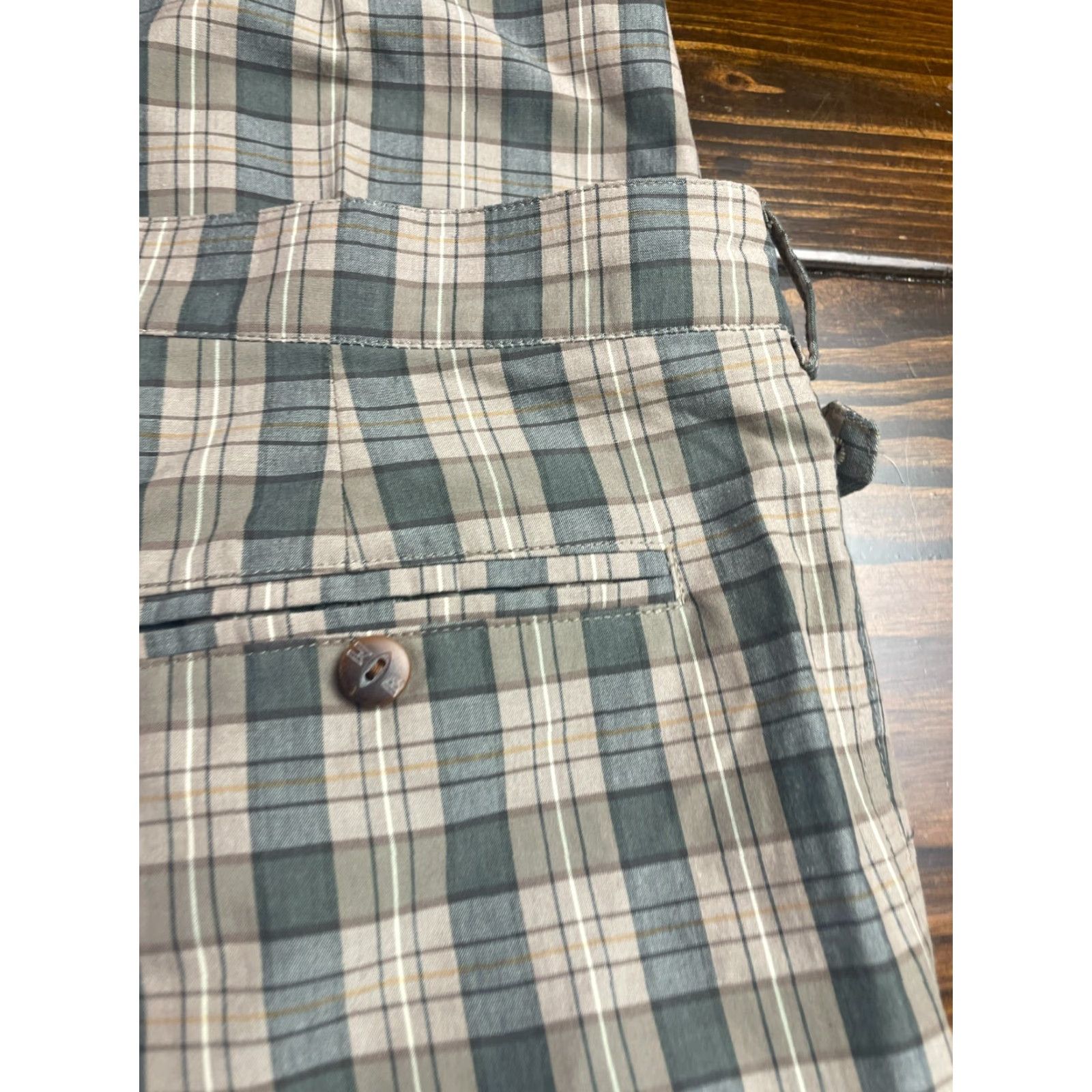 Bogner Bogner Pants Men's 41x28.5 Gray Plaid Flat Front Dress Pants Pockets Size US 41 - 2 Thumbnail
