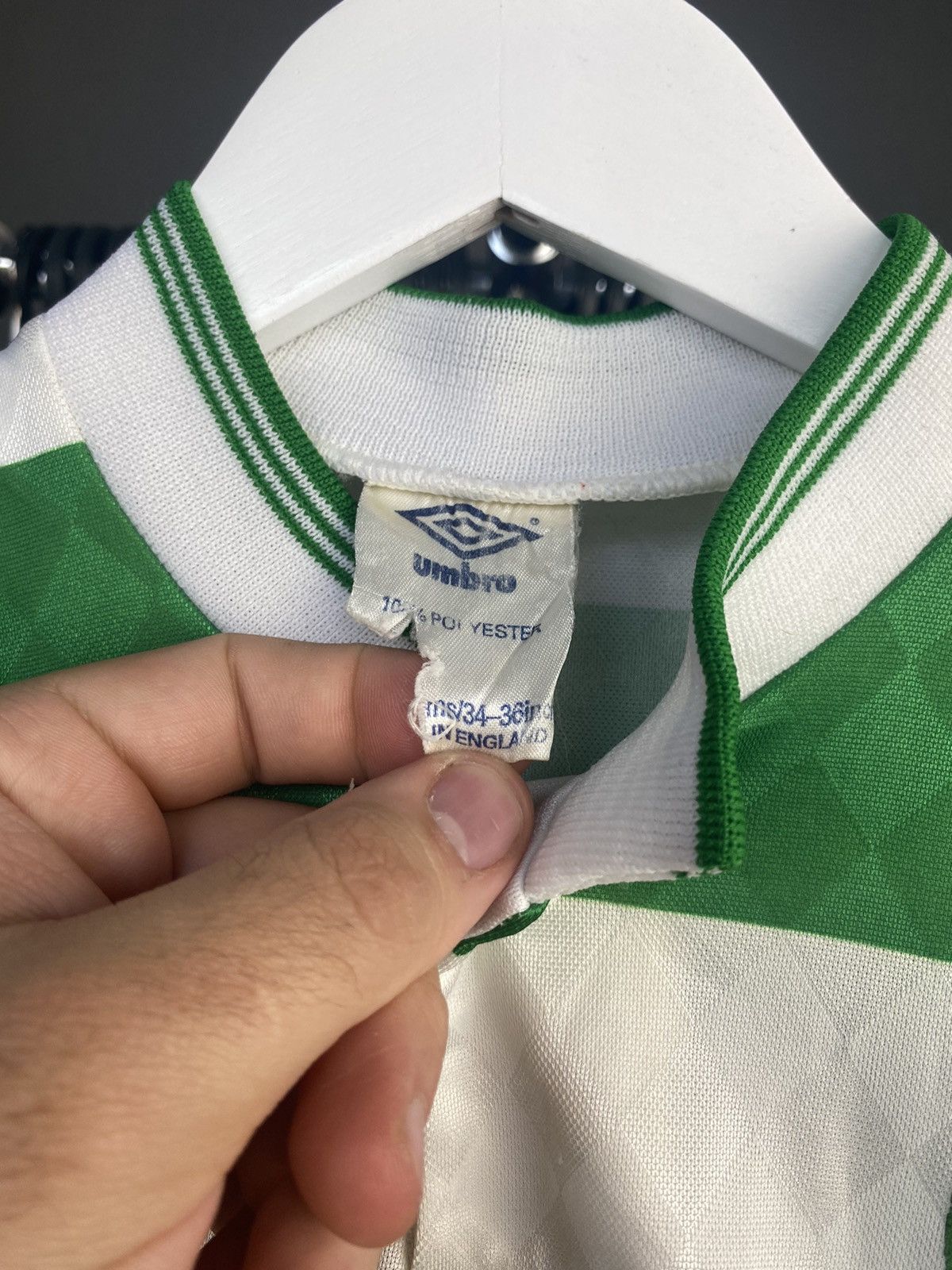 Umbro 1987/89 UMBRO CELTIC HOME SOCCER FOOTBALL JERSEY SHIRT Size US M / EU 48-50 / 2 - 8 Thumbnail