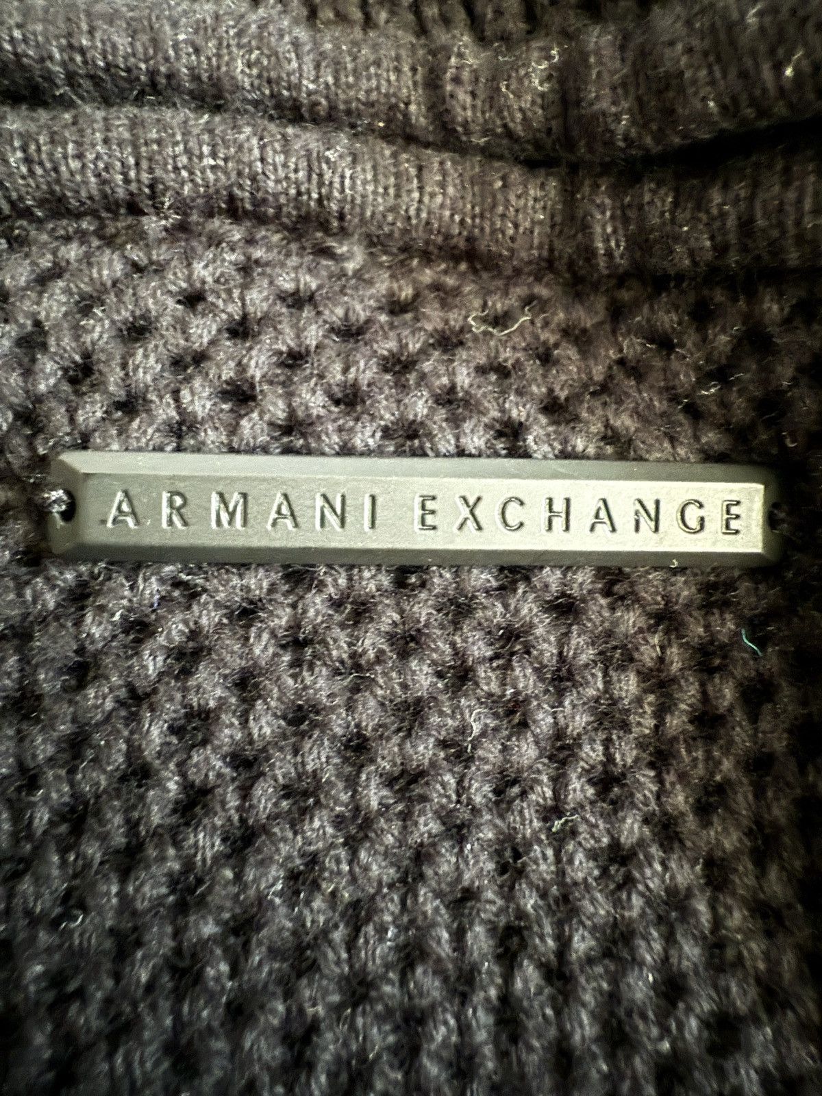 Armani × Armani Exchange Armani Exchange Black Knitted Button Up Bomber Jacket Mem Size US M / EU 48-50 / 2 - 9 Thumbnail
