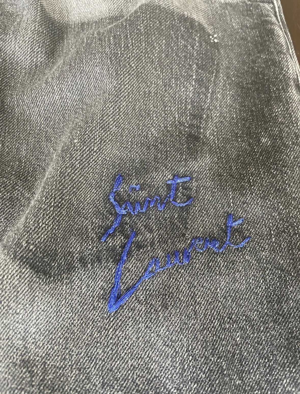 Saint Laurent Paris Embroidered Jeans Size US 31 - 7 Thumbnail