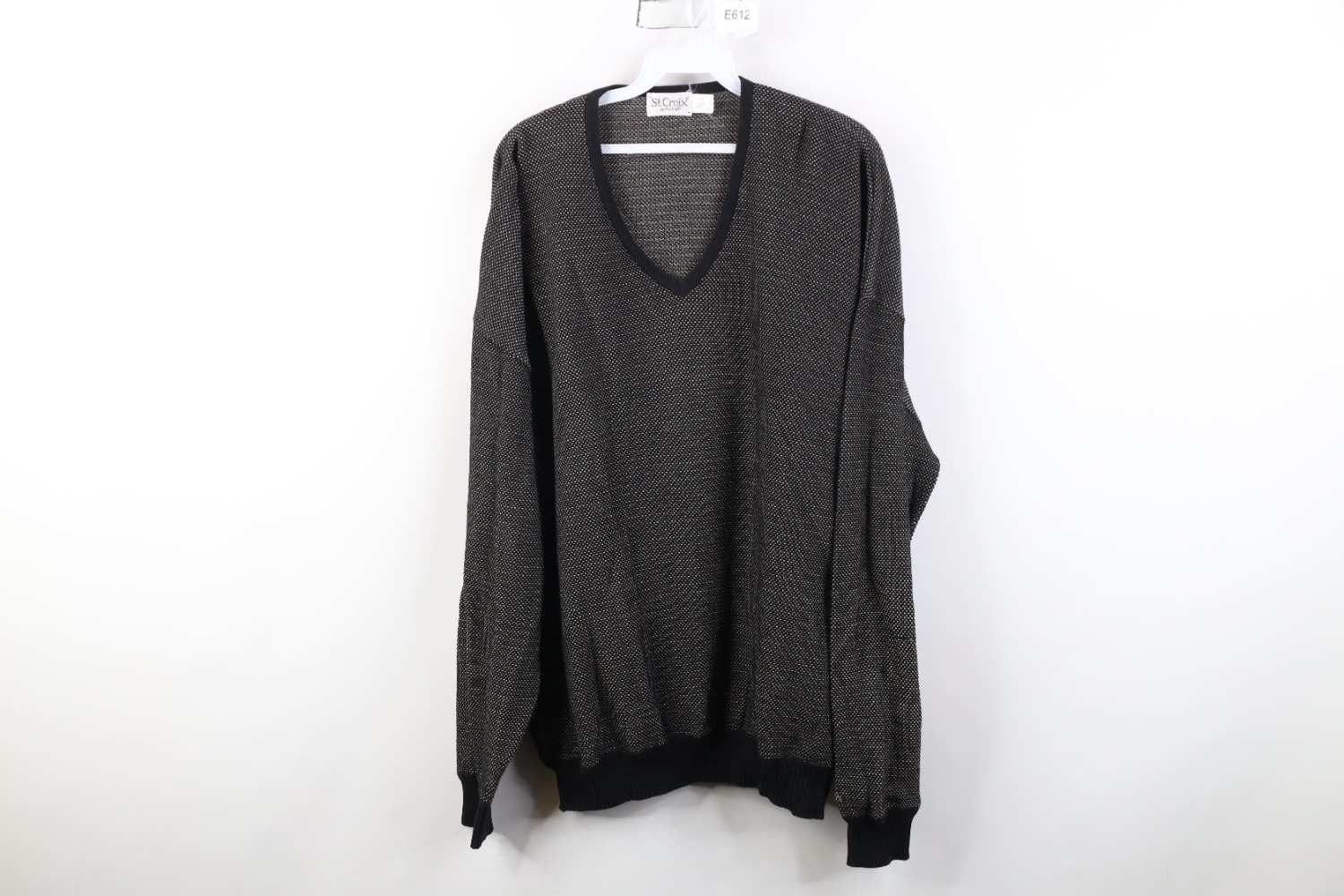 St. Croix Vintage 90s St Croix Knits Polka Dot Knit V-Neck Sweater USA Size US XL / EU 56 / 4 - 1 Thumbnail