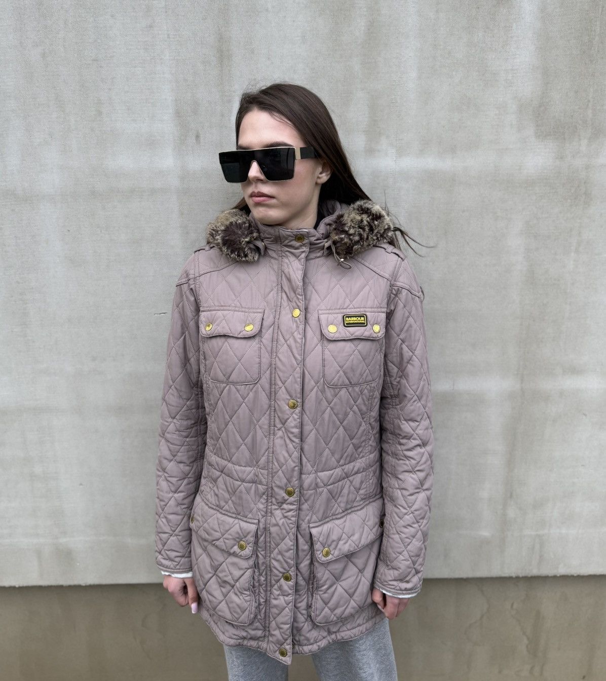 Barbour Barbour Enduro Quilt Women Jacket Hooded Fur UK14 EU40 USA10 Size L / US 10 / IT 46 - 1 Thumbnail