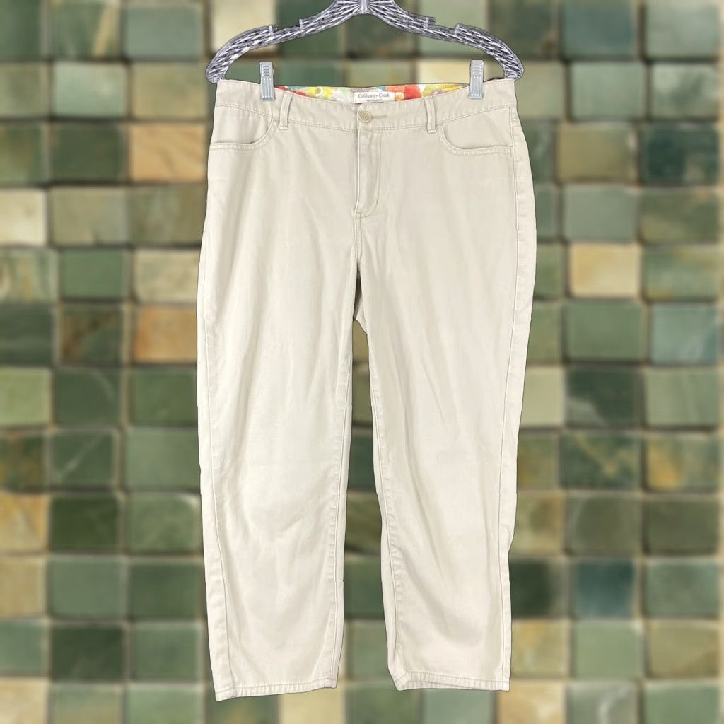 Coldwater Creek Coldwater Creek Pants Women 8 Beige Cropped Nature Womens Size 30" / US 8 / IT 44 - 1 Thumbnail