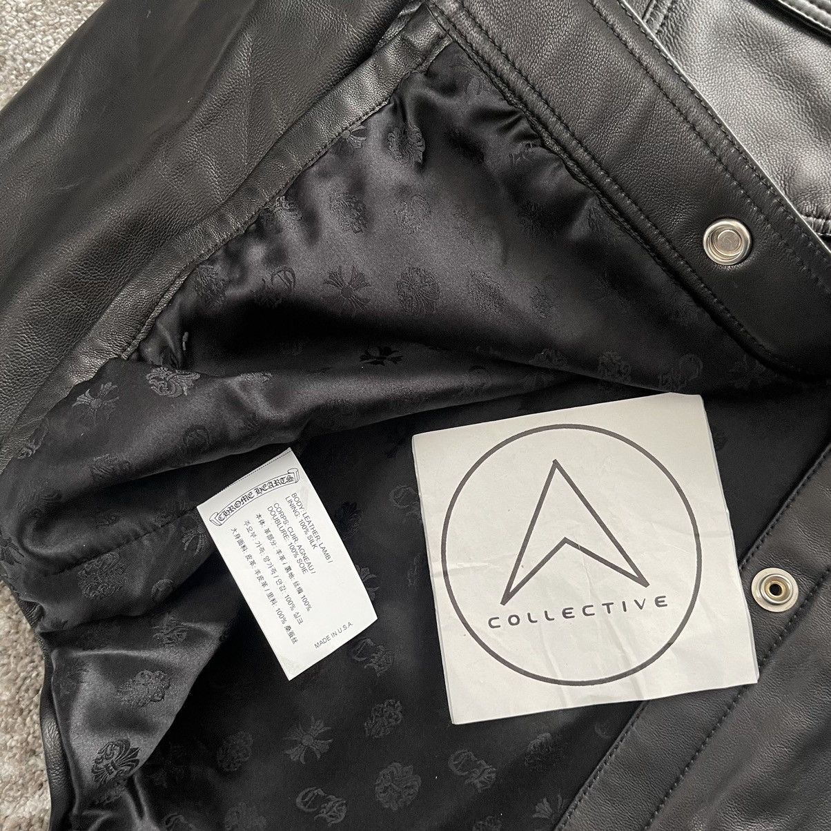 Chrome Hearts Chrome Hearts Black Leather Button Jacket Size US S / EU 44-46 / 1 - 6 Thumbnail