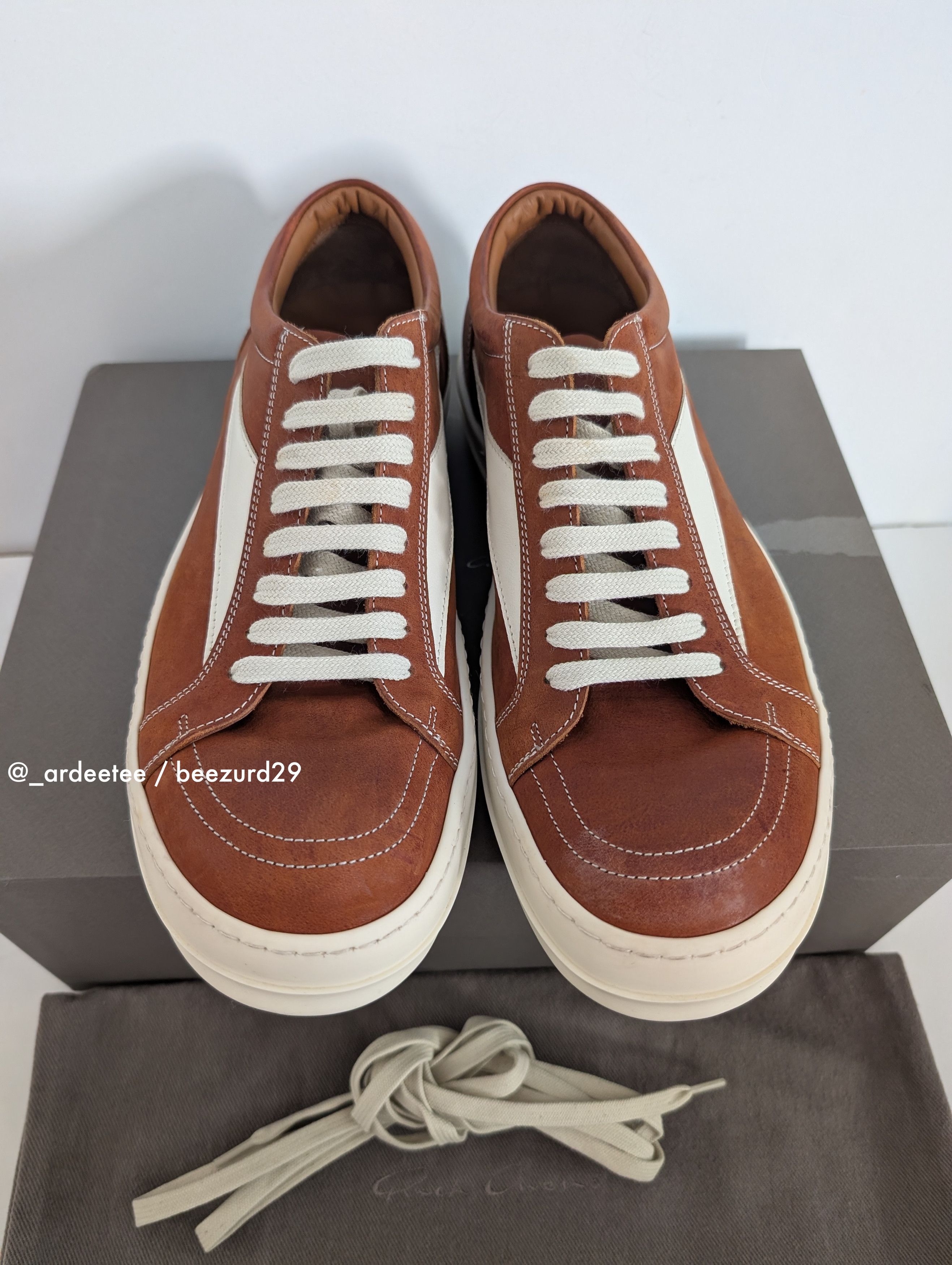 Rick Owens *NEW* NUBUCK LEATHER VINTAGE SNEAKERS VANS CLAY SS24 Size US 11 / EU 44 - 7 Thumbnail