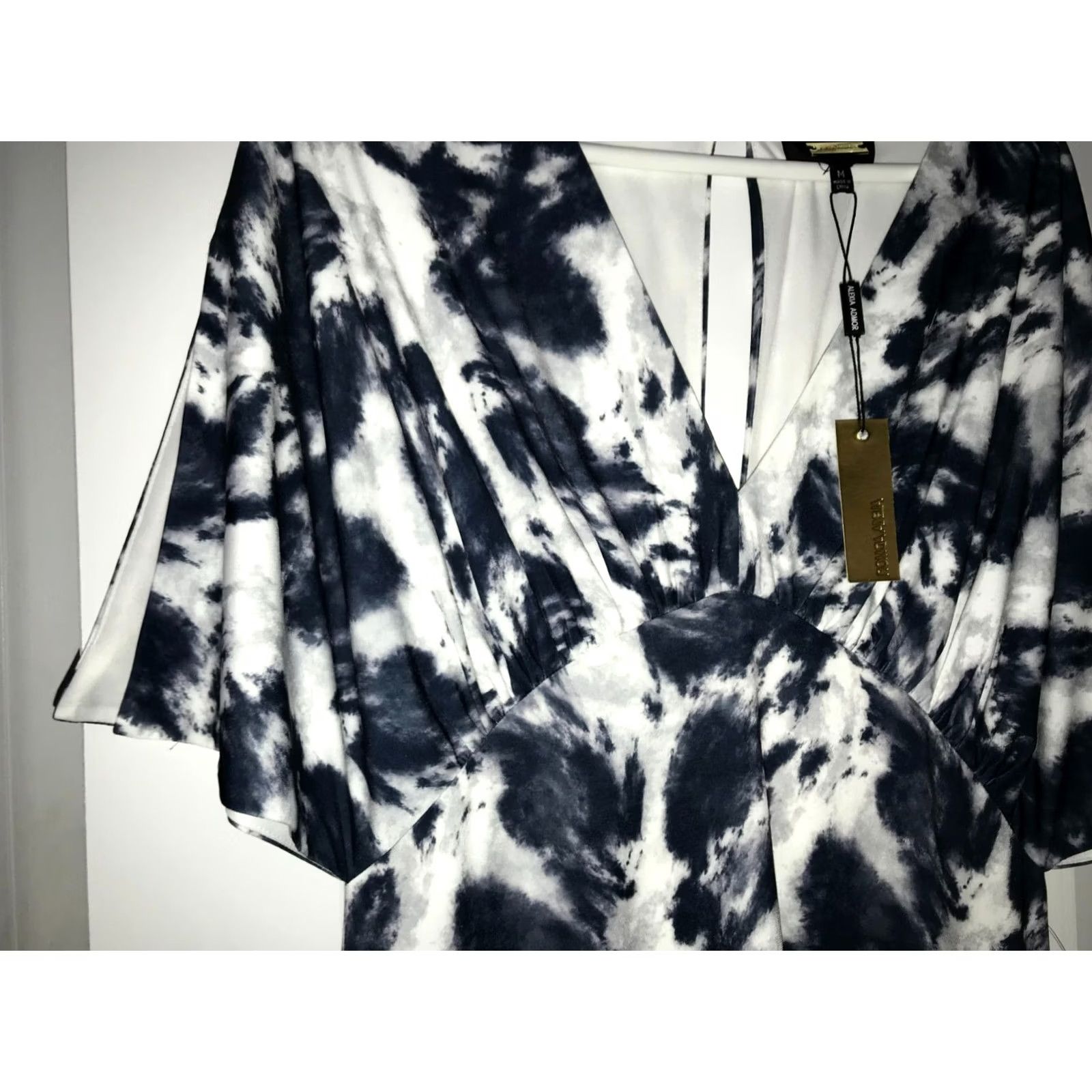 Vintage NWT Alexia Admor Women's Midi Dress M Multicolor ABSTRACT TIEDYE Size M / US 6-8 / IT 42-44 - 5 Thumbnail