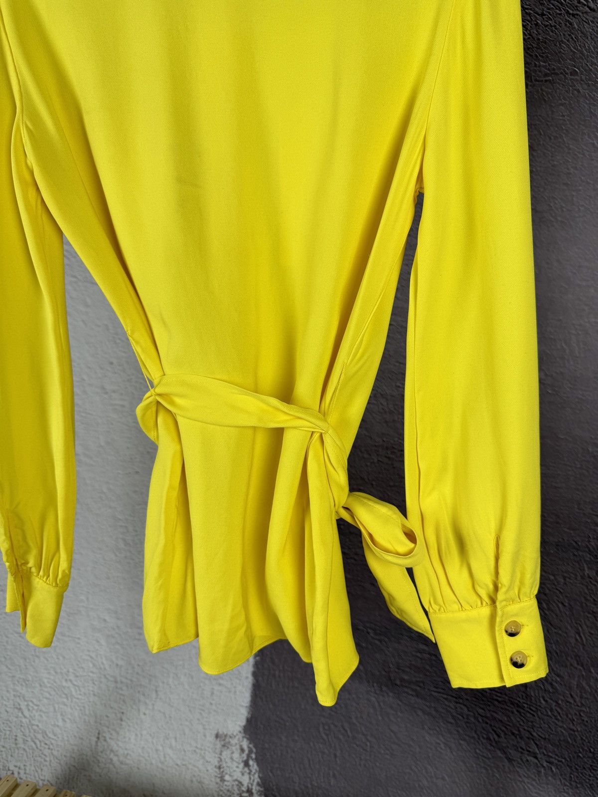 RED Valentino R.E.D. Valentino pure silk yellow belted blouse luxury Size M / US 6-8 / IT 42-44 - 15 Thumbnail
