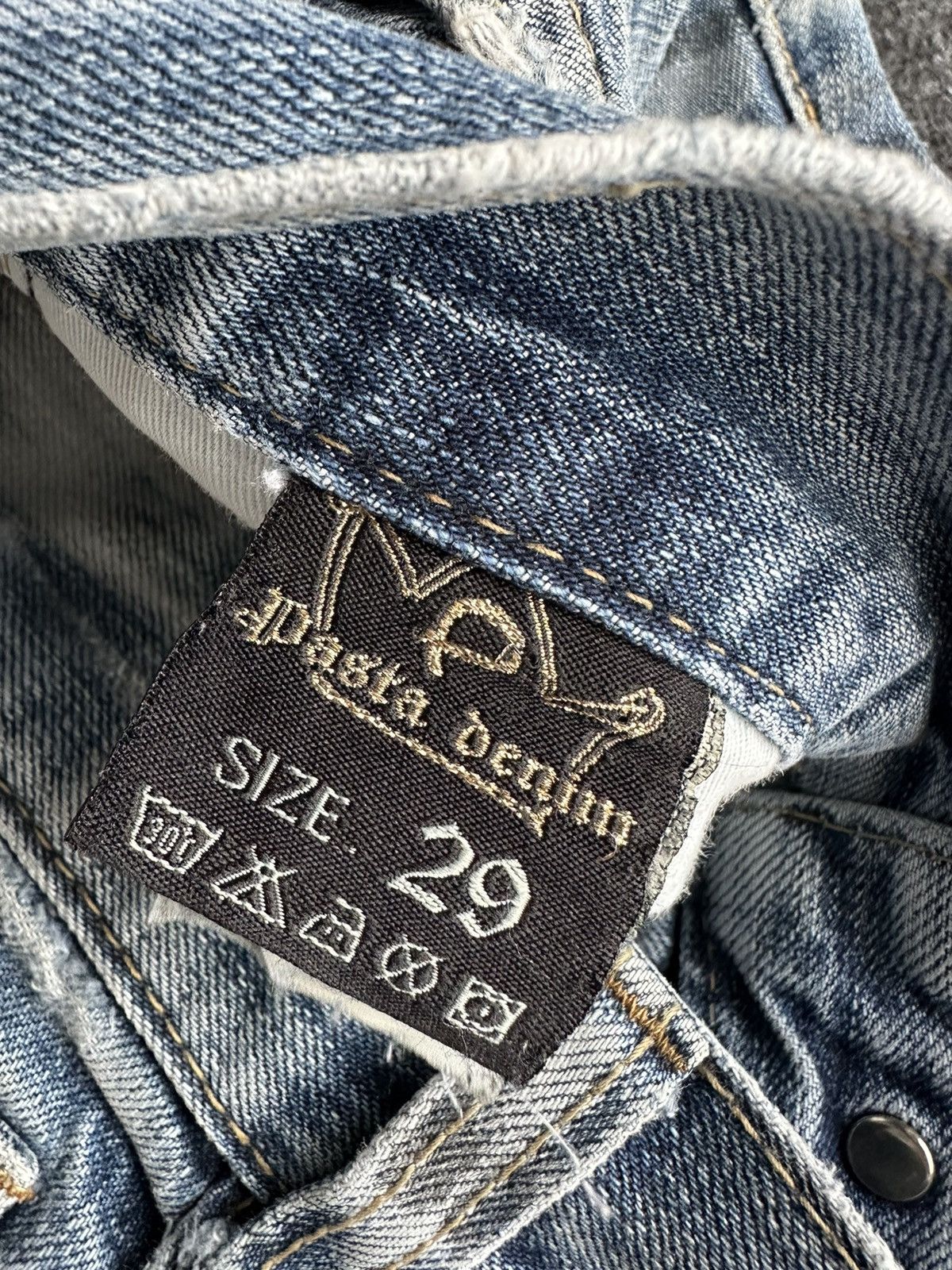 14th Addiction × Hysteric Glamour × If Six Was Nine Pasta Denim Nice Faded Distressed Denim D487 Size US 30 / EU 46 - 16 Thumbnail