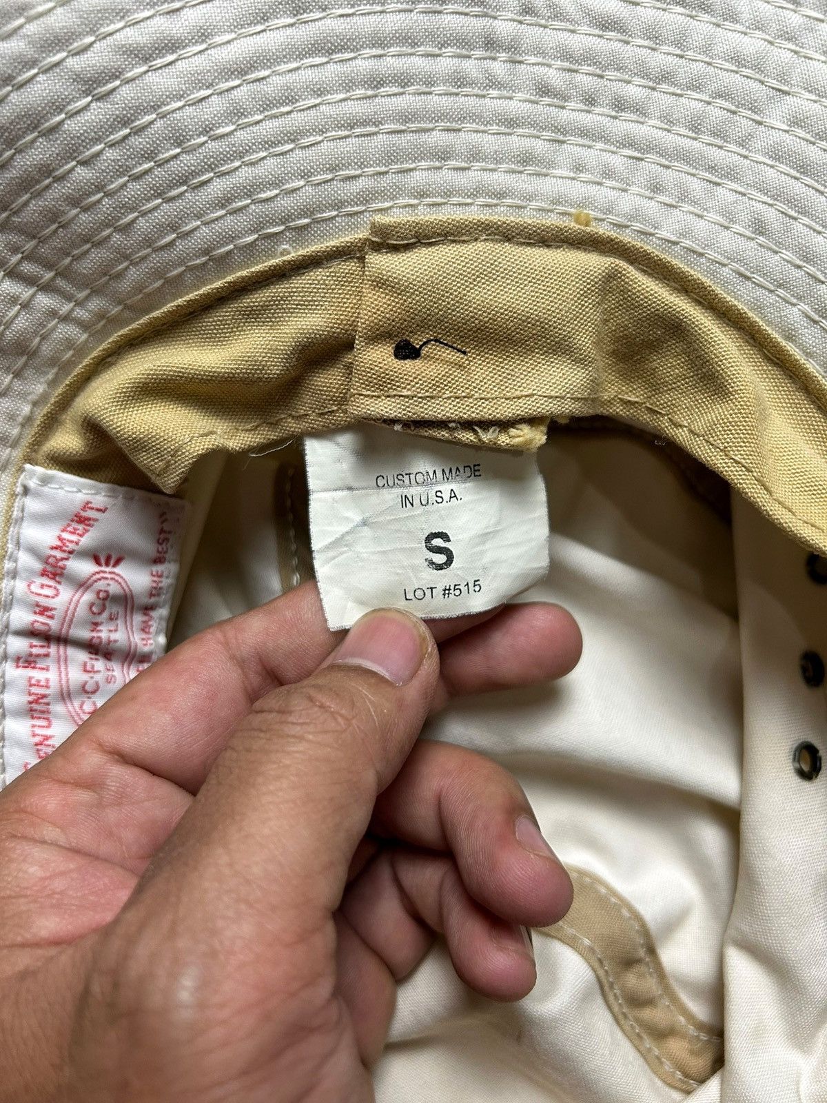 Filson × Vintage Vintage Cc Filson Co Summer Packer Hat Tan Dessert Sz Small Size 32 - 12 Thumbnail