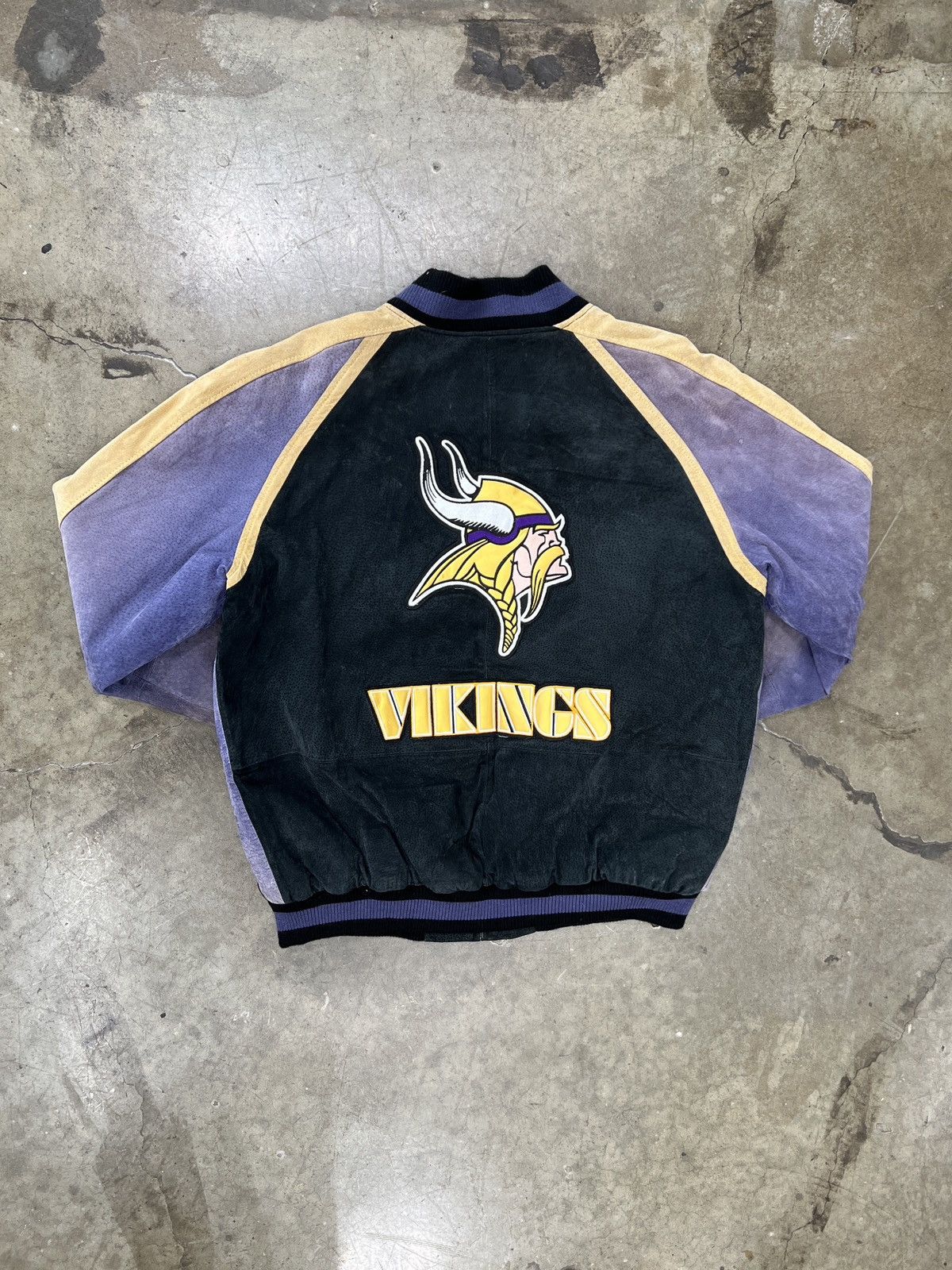 NFL Vintage 2000s NFL Minnesota Vikings Leather Jacket Large Size US L / EU 52-54 / 3 - 2 Thumbnail