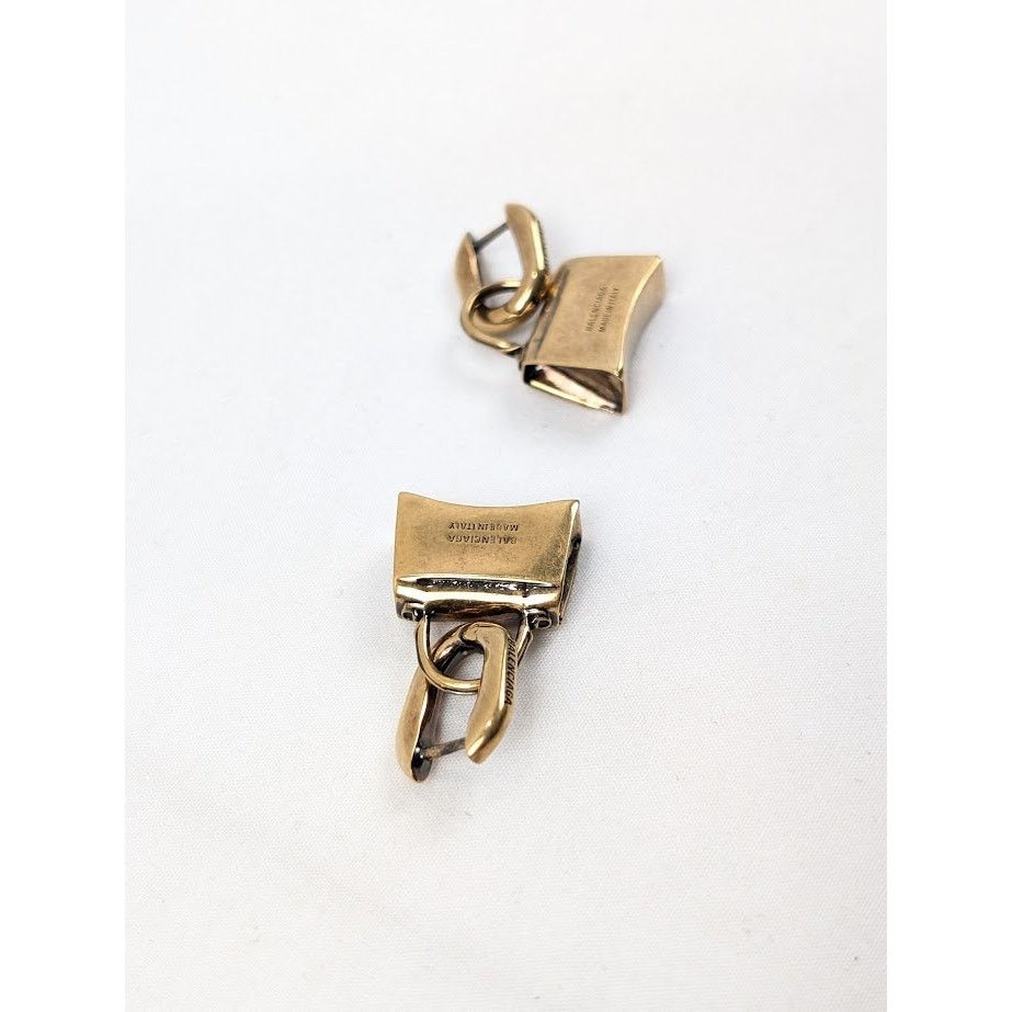 Balenciaga o1rshd1 Size: OS / Bag Earrings Bronze & Brass Antique Gold Size ONE SIZE - 6 Thumbnail