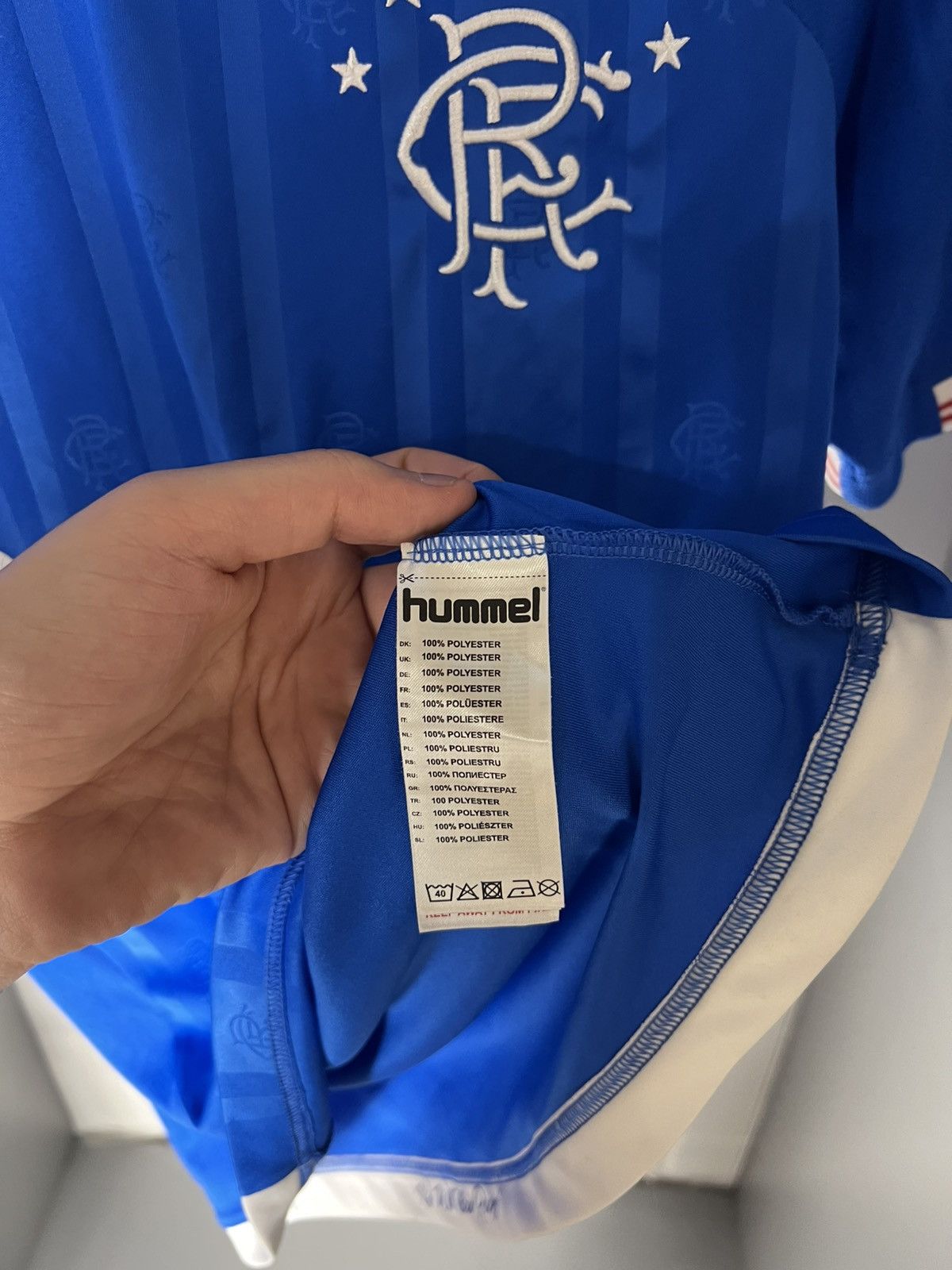 Hummel VINTAGE HUMMEL FC RANGERS SCOTLAND SOCCER JERSEY RETRO Y2K Size US S / EU 44-46 / 1 - 8 Thumbnail