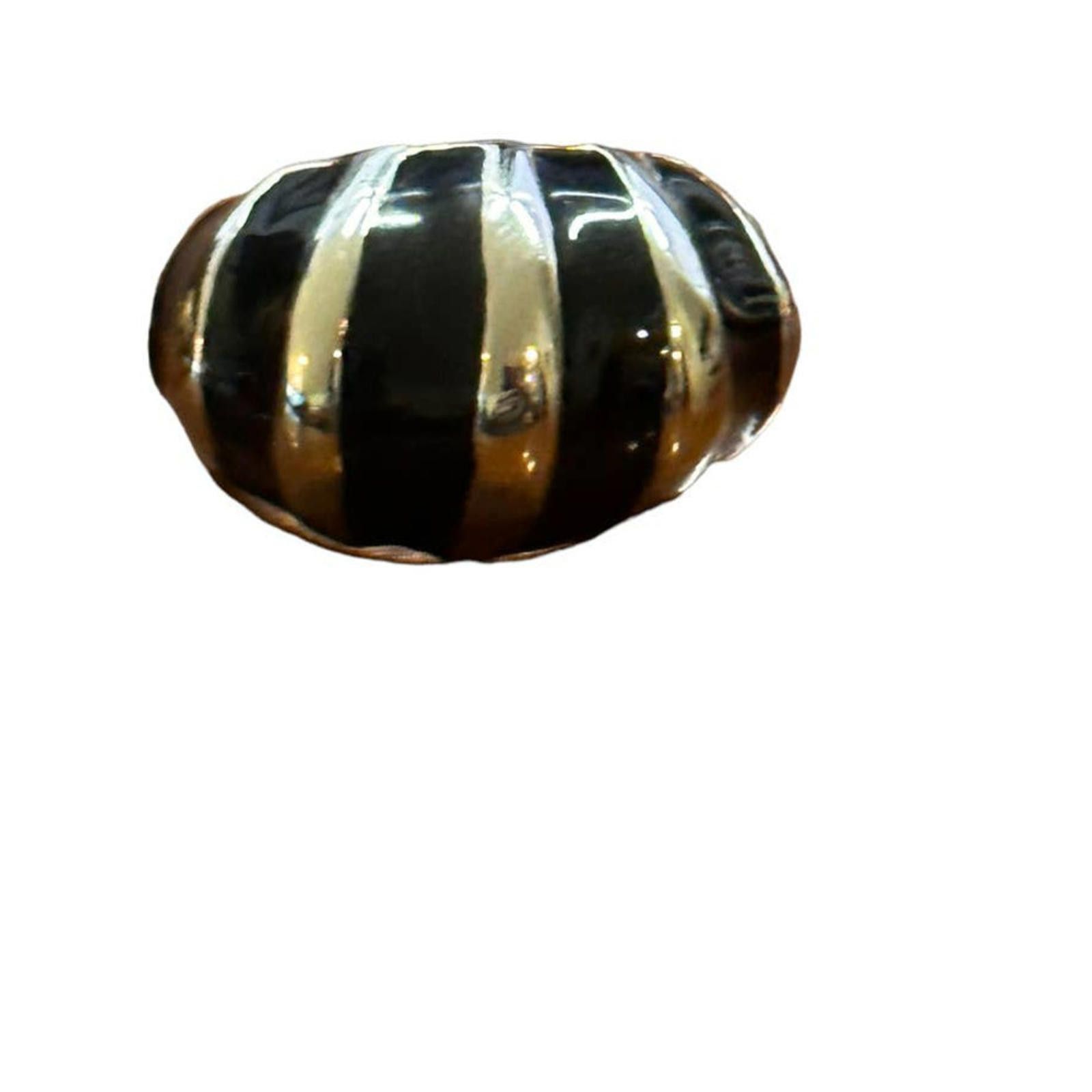 Vintage Premier Designs Silvertone and Black Domed Ring Size ONE SIZE - 4 Thumbnail