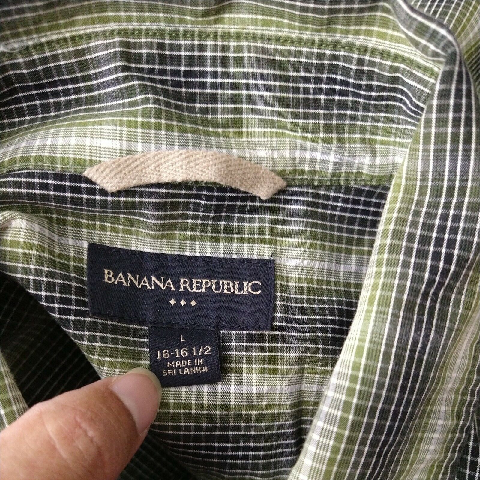 Banana Republic Banana Republic Plaid Button Up Shirt Men Size L 16-16.5 Gre Size US L / EU 52-54 / 3 - 8 Thumbnail