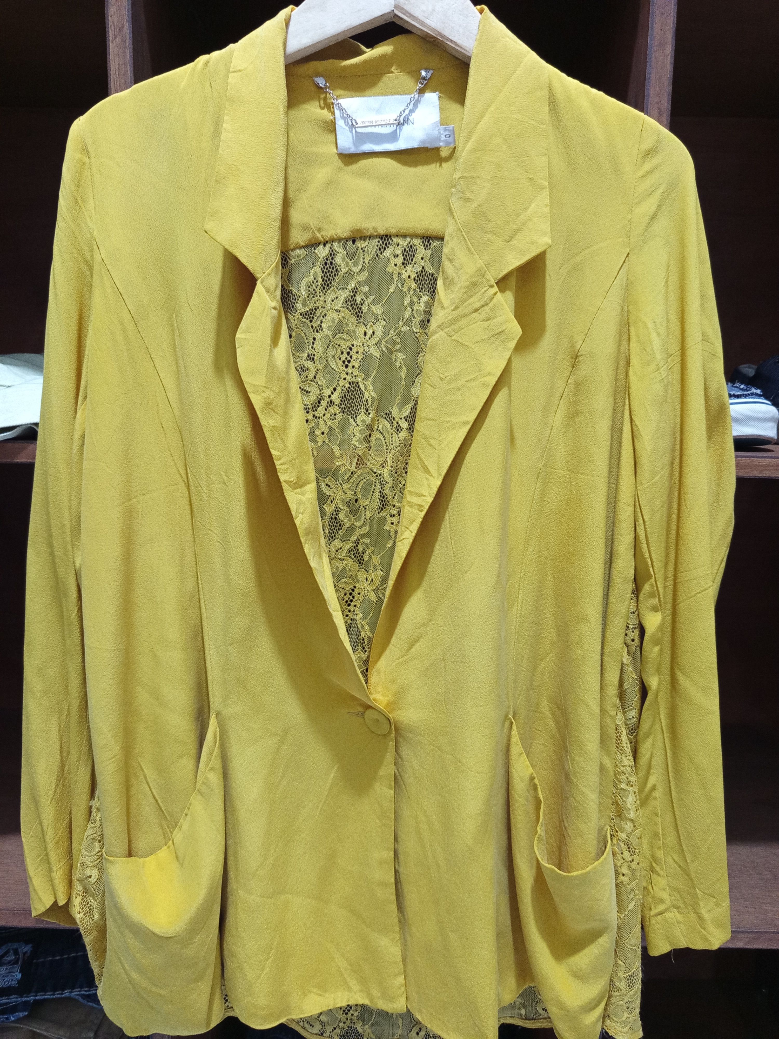 Zimmermann Zimmermann Yellow Silk Lace Panel Blouse Size XS / US 0-2 / IT 36-38 - 5 Thumbnail