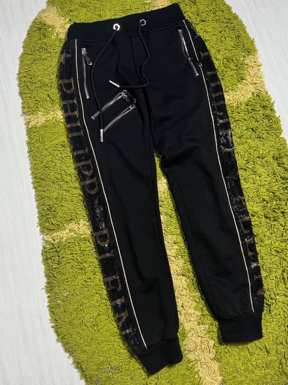 Philipp Plein Philipp Plein Black Sequin Track Sweatpants Floyd Mayweather Size 24" / US 00 / IT 34 - 3 Thumbnail