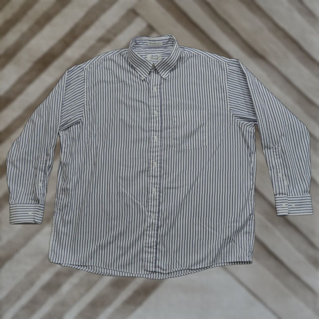 Arrow VINTAGE Arrow Shirt Mens 34 Blue White Striped Button Down Oxford Shirt Mens 34 Blue White Striped Button-Down Arrow Size US S / EU 44-46 / 1 - 1 Thumbnail