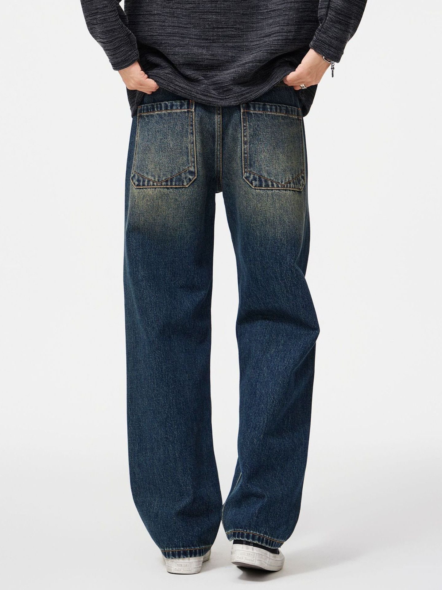 Japanese Brand American retro men's loose casual straight leg jeans Size US 32 / EU 48 - 4 Thumbnail