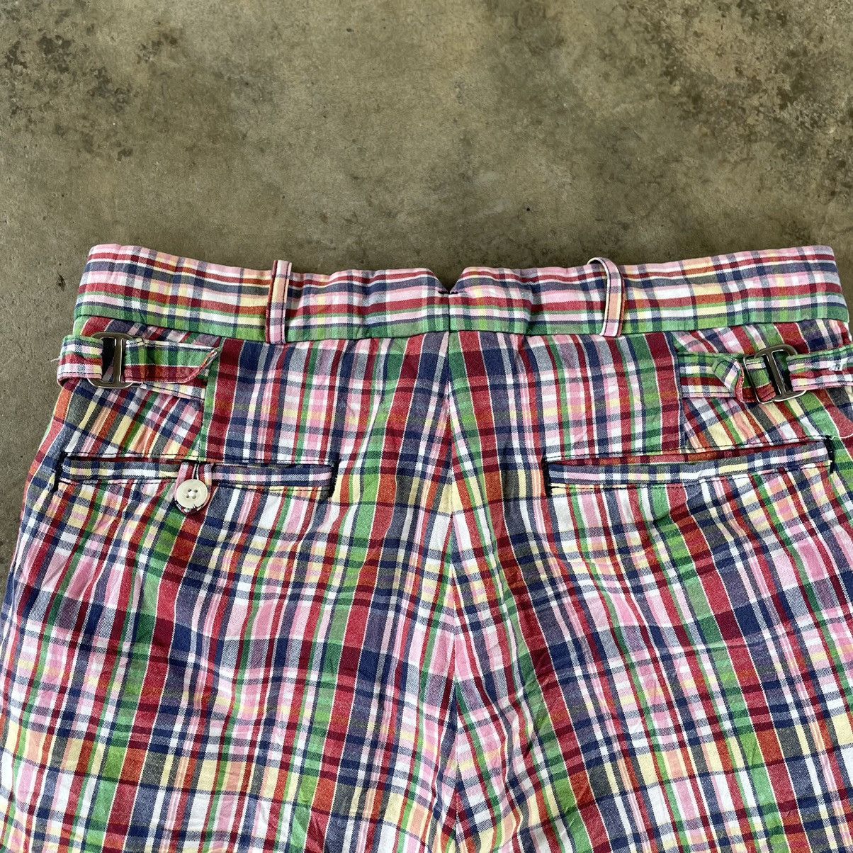 Polo Ralph Lauren × Ralph Lauren × Vintage 🔥Vintage Polo Ralph Lauren Multicolour Checkerd Shorts Pants Size US 30 / EU 46 - 4 Thumbnail
