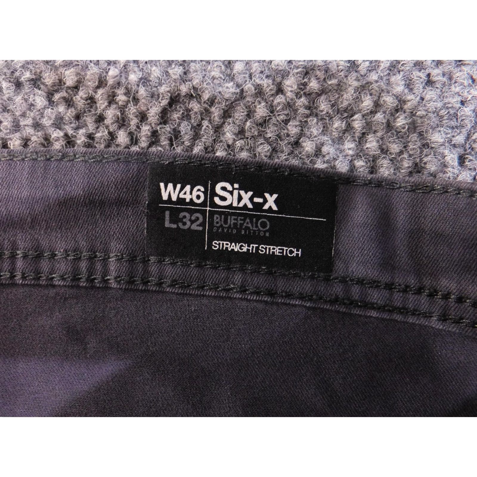 Buffalo David Bitton Buffalo David Bitton Six-x Pants Mens 46x32 Black Straight Stretch Casual Jeans Size US 30 / EU 46 - 3 Thumbnail