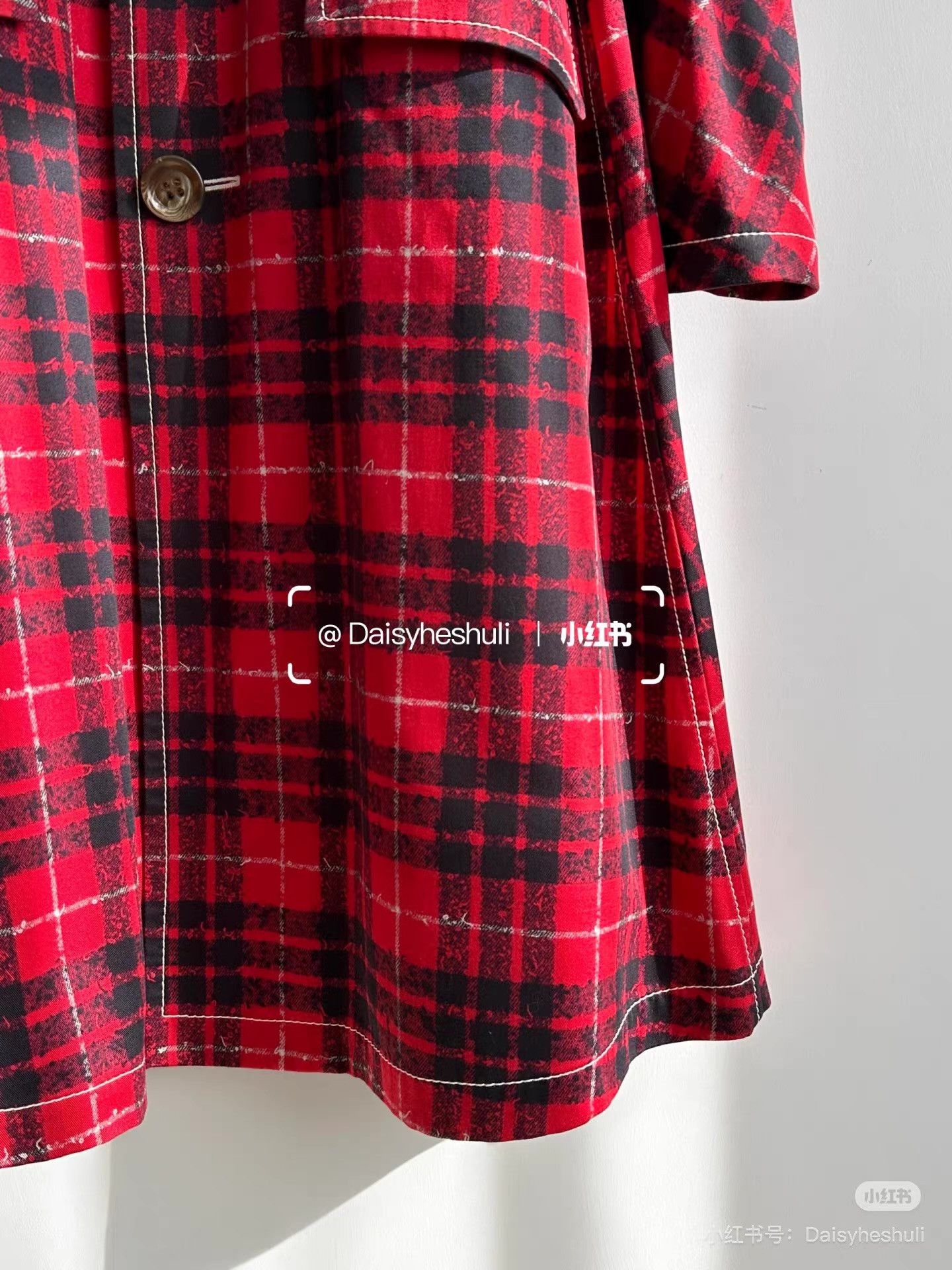Comme des Garcons Comme des Garçons CDG Tricot Red Plaid Coat Ｑ24 Size S / US 4 / IT 40 - 6 Thumbnail