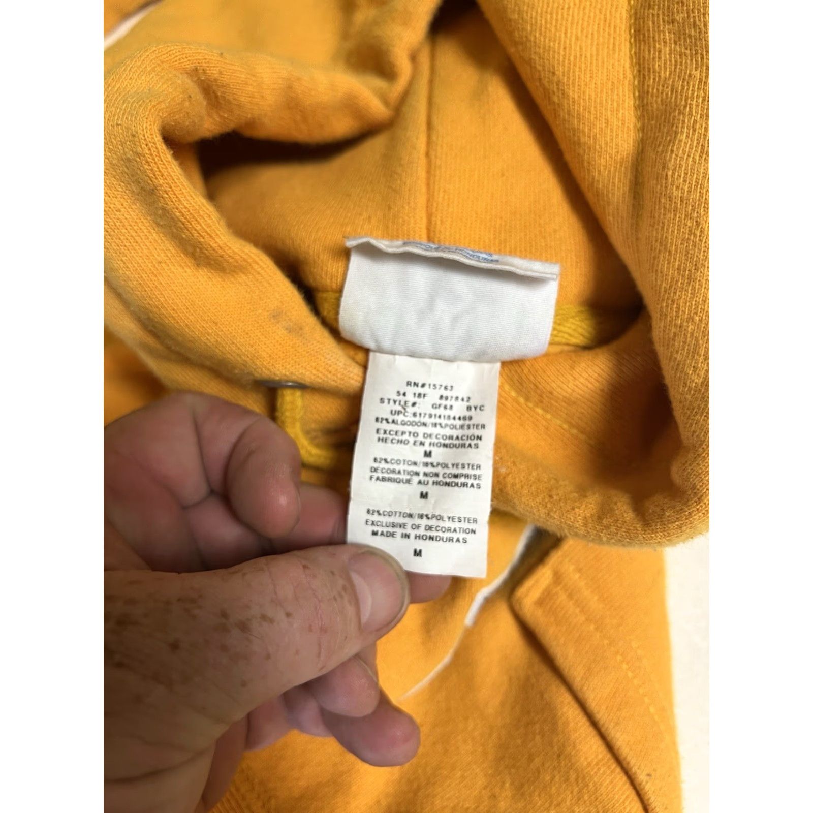 Champion Champion Hoodie Adult Mens Medium Yellow Spell Out Logo Reverse Weave Puff Size US M / EU 48-50 / 2 - 4 Thumbnail