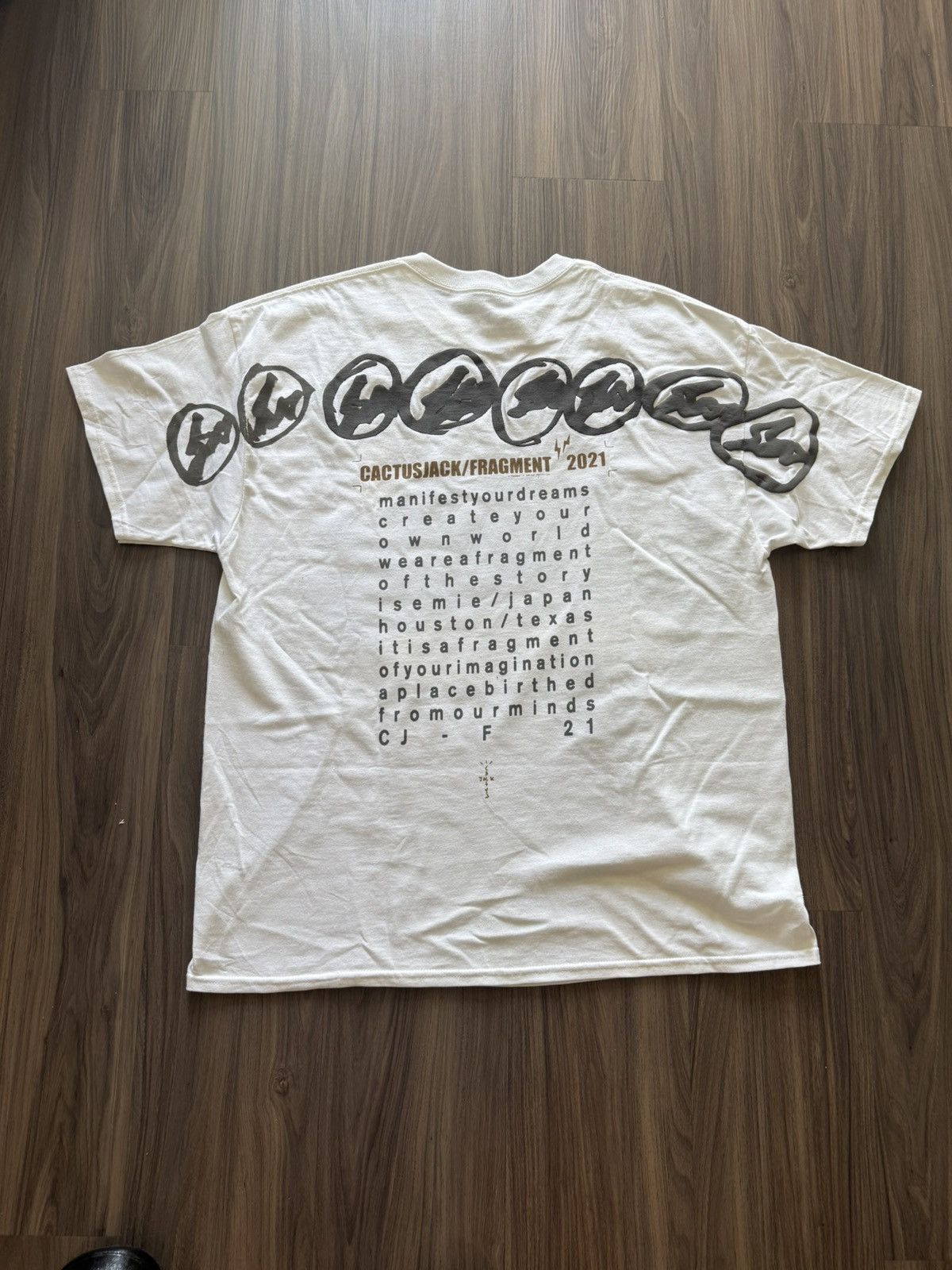Travis Scott Cactus Jack x Fragment Manifest Your Dreams Tee XL 2021 Size US XL / EU 56 / 4 - 4 Thumbnail