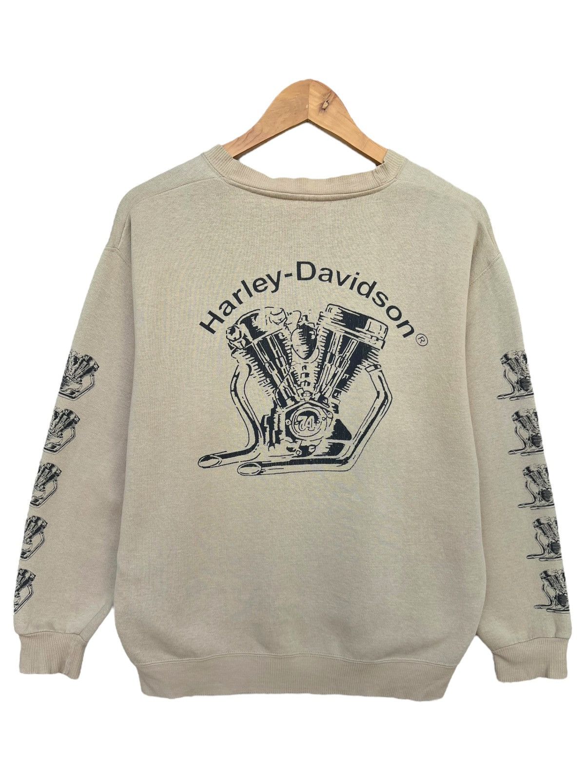 Harley Davidson Y2k Harley Davidson Loud Pipe Save Lives Baggy Sweatshirt Size US S / EU 44-46 / 1 - 3 Thumbnail