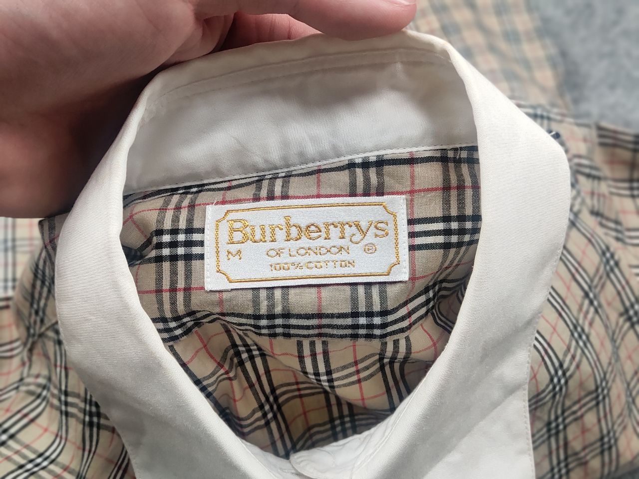 Burberry Vintage 90's Burberry Long Sleeve Nova-Check Shirt cufflinks Size M / US 6-8 / IT 42-44 - 13 Thumbnail
