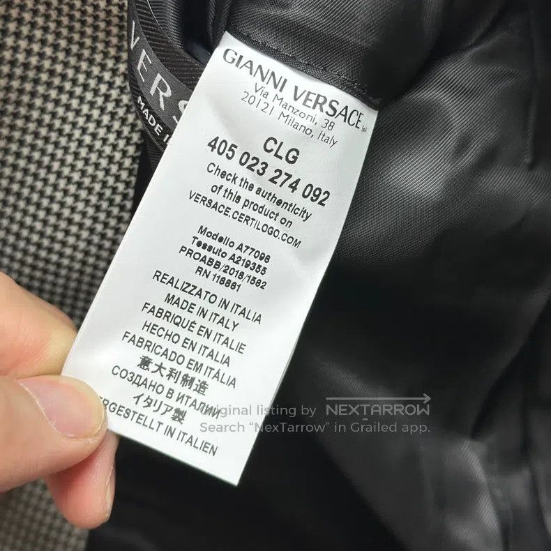 Versace Versace Grey houndstooth suit Size 46S - 5 Thumbnail