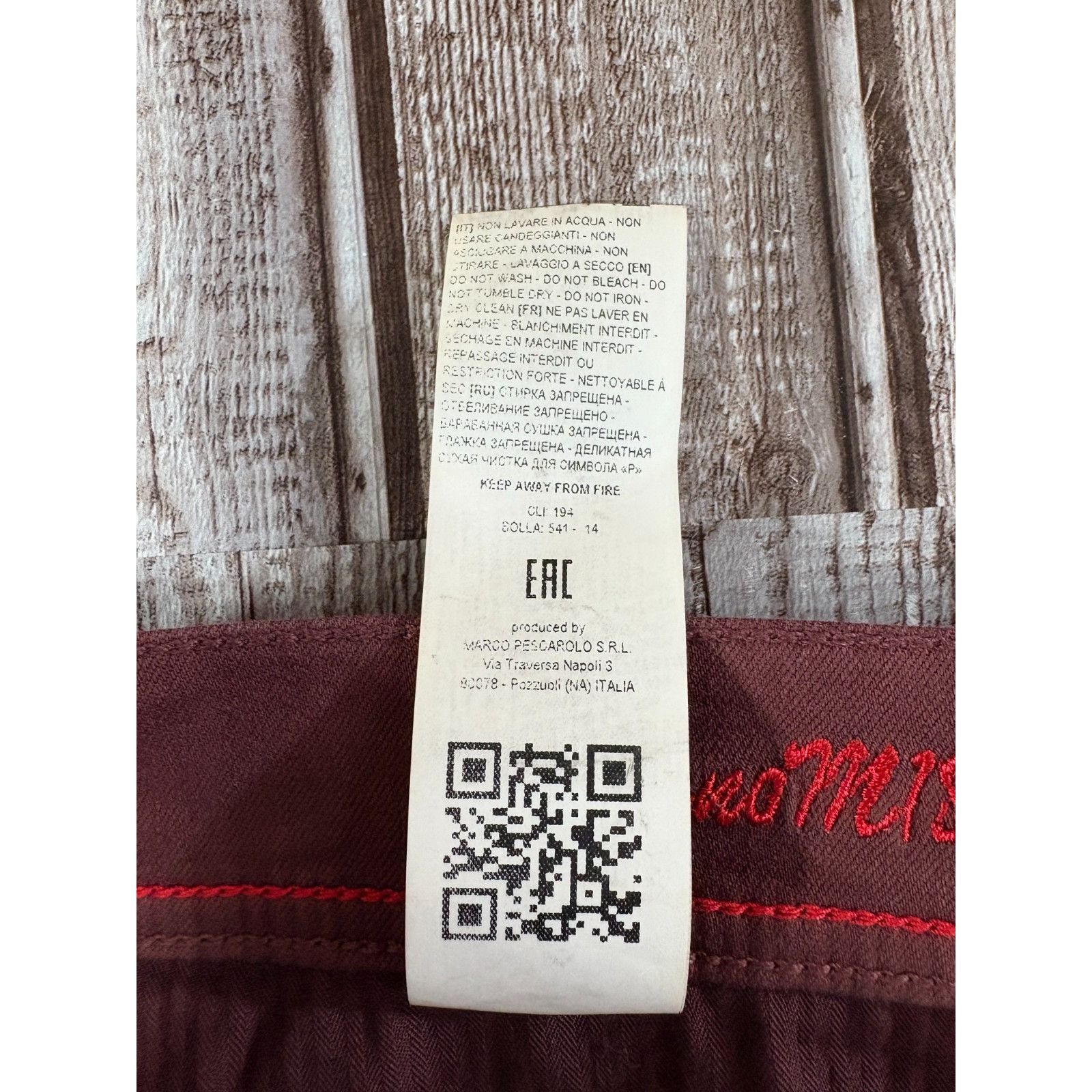 Marco Pescarolo Marco Pescarolo Napoli Nerano M18 5-Pocket Chino Pants sz EU Size US 35 - 14 Thumbnail