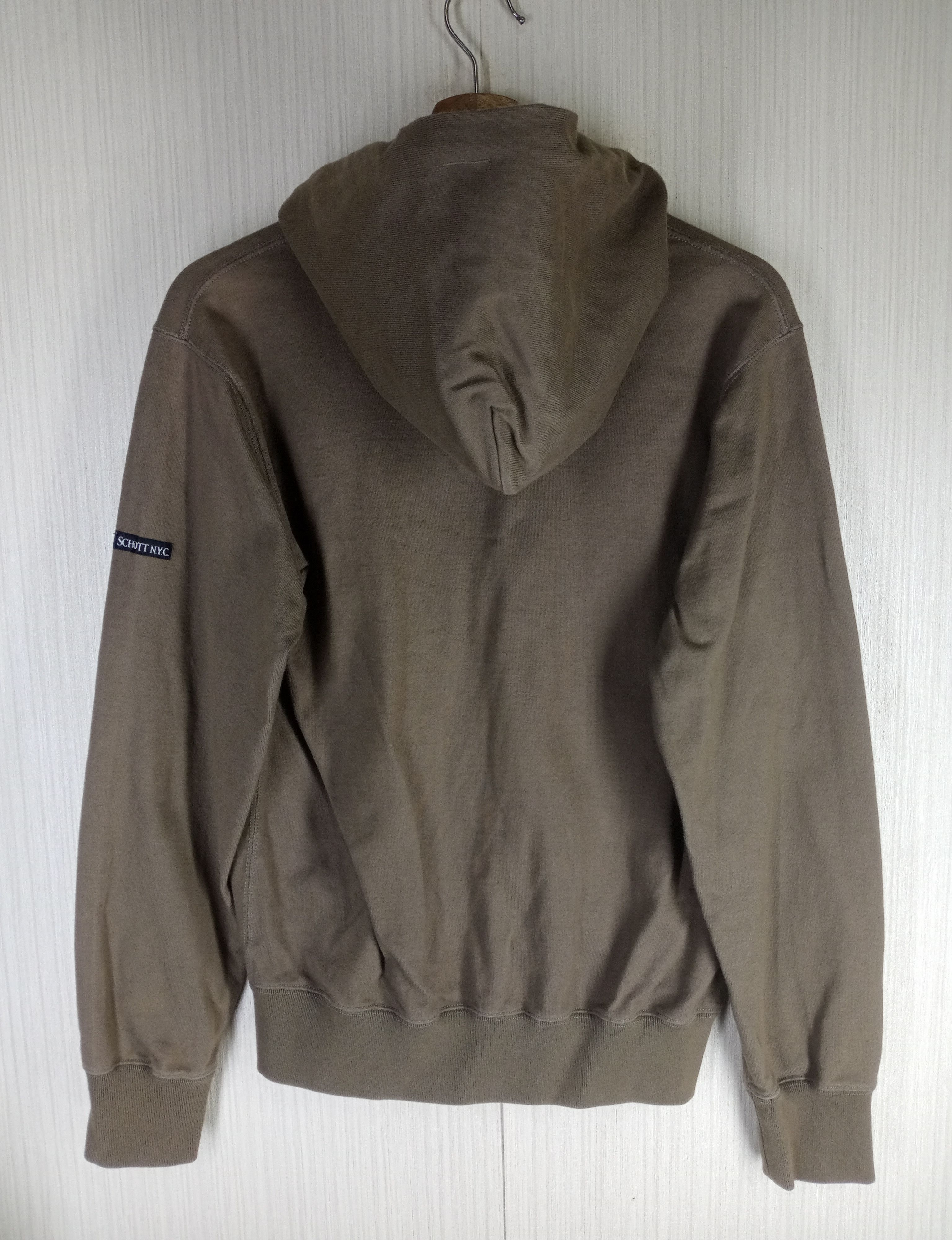 Schott Rare Vintage Schott N.Y.C Leather Pocket Zipper Hoodie Size US S / EU 44-46 / 1 - 10 Thumbnail