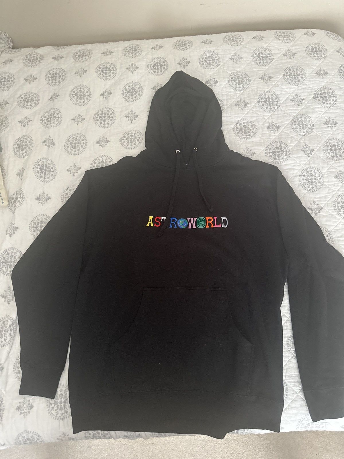 image of Travis Scott Astroworld Hoodie in Black, Men's (Size XL)