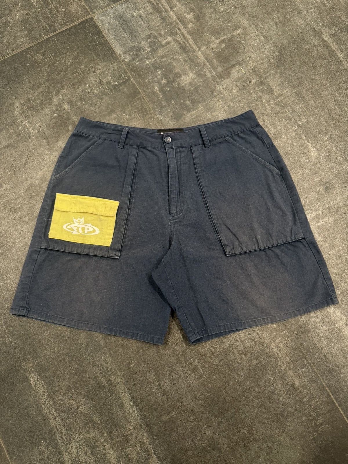 Fuck The Population FTP Ripstop Cargo Shorts Size 34 Navy Blue Size US 34 / EU 50 - 1 Thumbnail