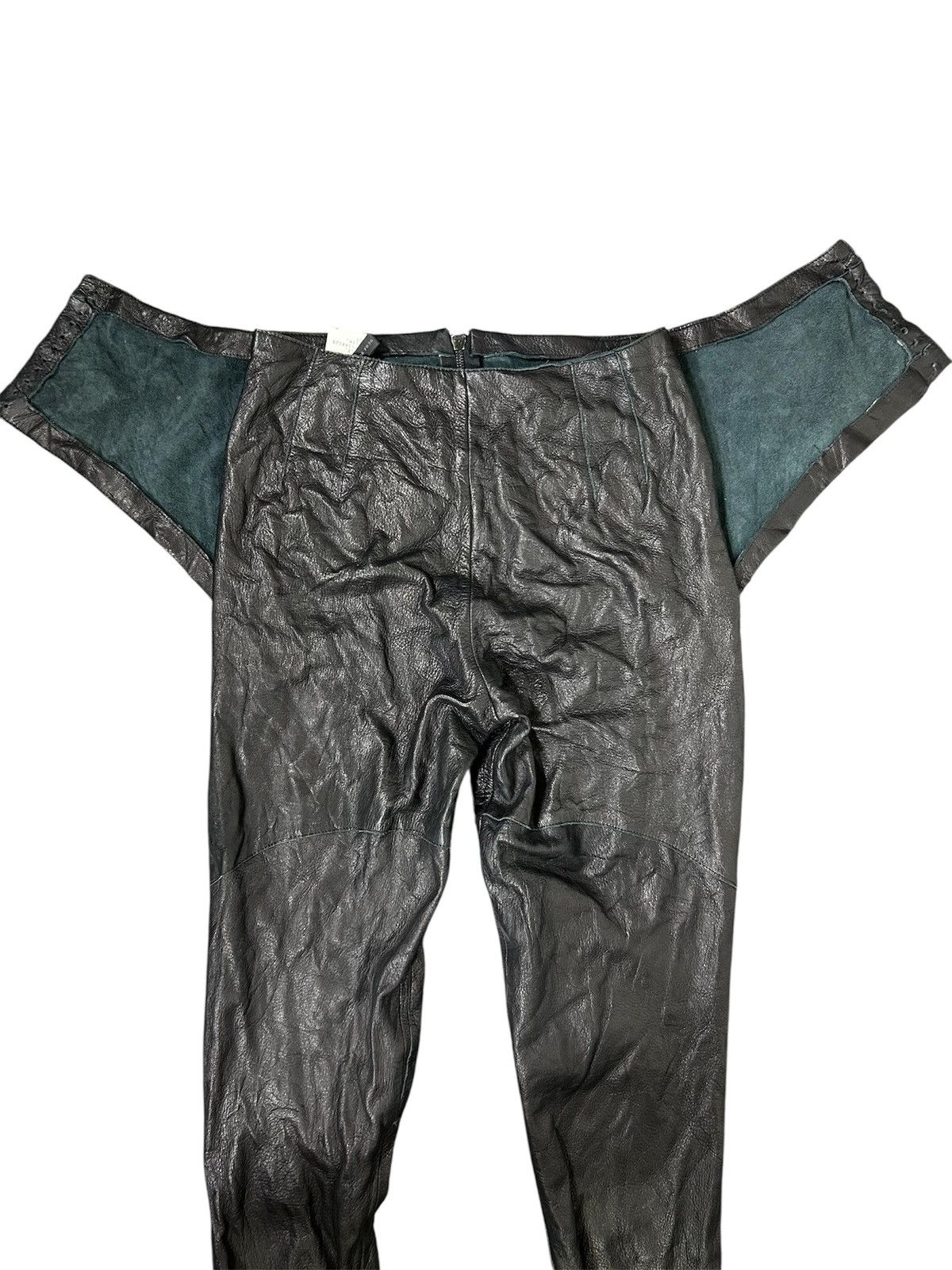 Donna Karan ⚡️Vintage Donna Karan Black Leather Skinny Size 26" / US 2 / IT 38 - 9 Thumbnail