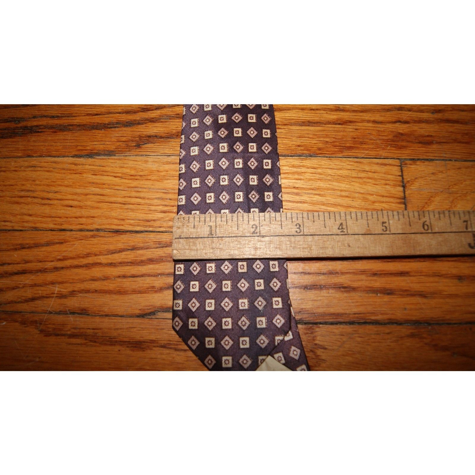 Vintage vtg 50s 60s Smoothie Button Down Skinny Tie Repp Necktie Size ONE SIZE - 7 Thumbnail