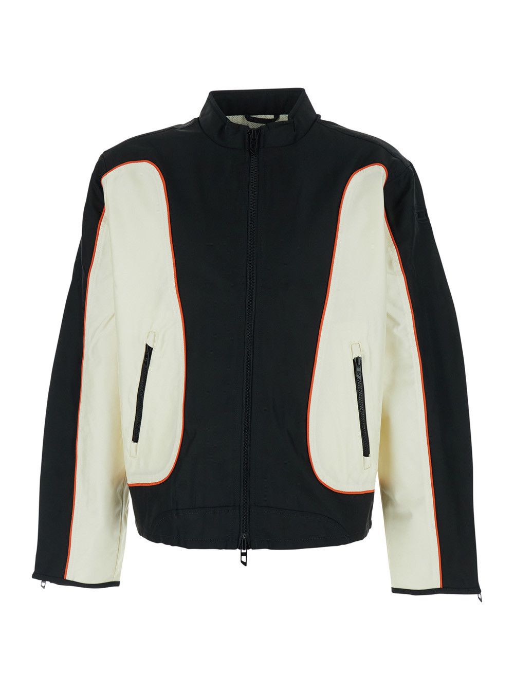 Diesel J-BLINK-WRD Jacket White/Black with Front Closure in Tech Fabric for Men Size US M / EU 48-50 / 2 - 1 Thumbnail