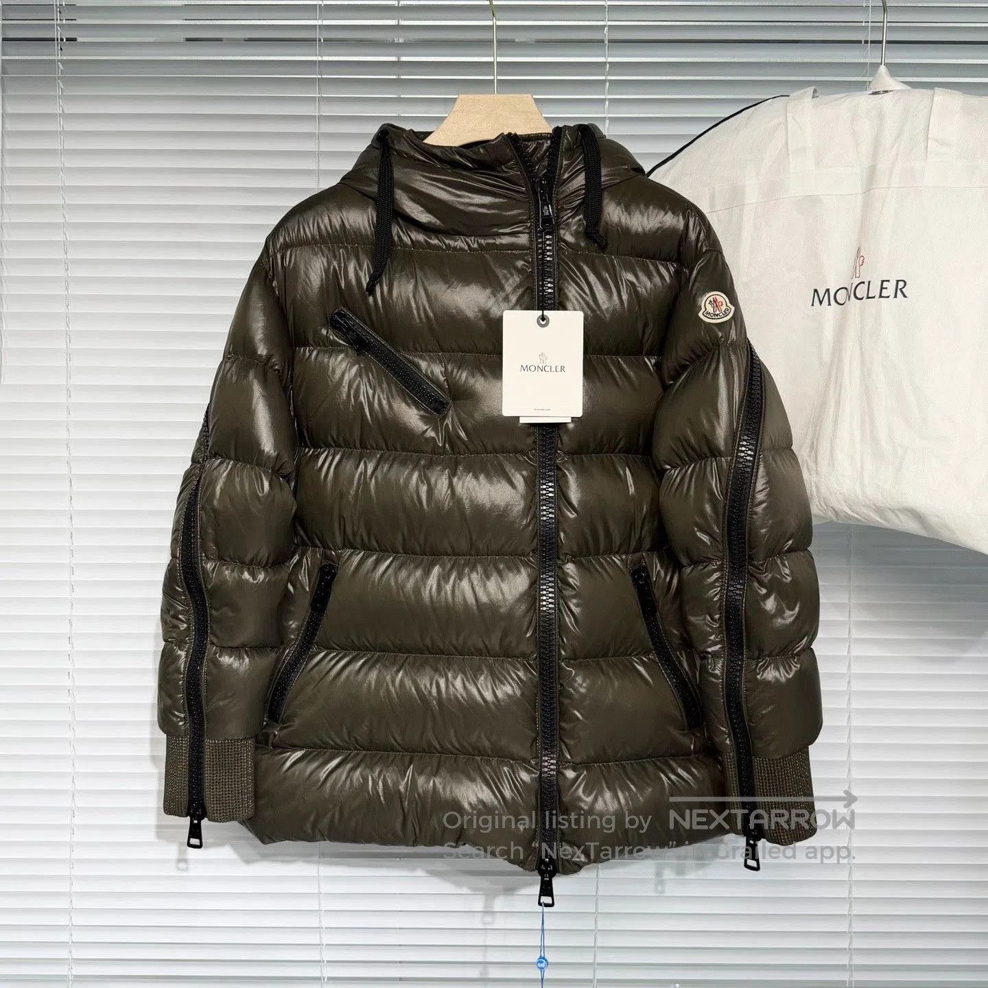Moncler moncler down jacket with hood and logo. Size US M / EU 48-50 / 2 - 1 Thumbnail
