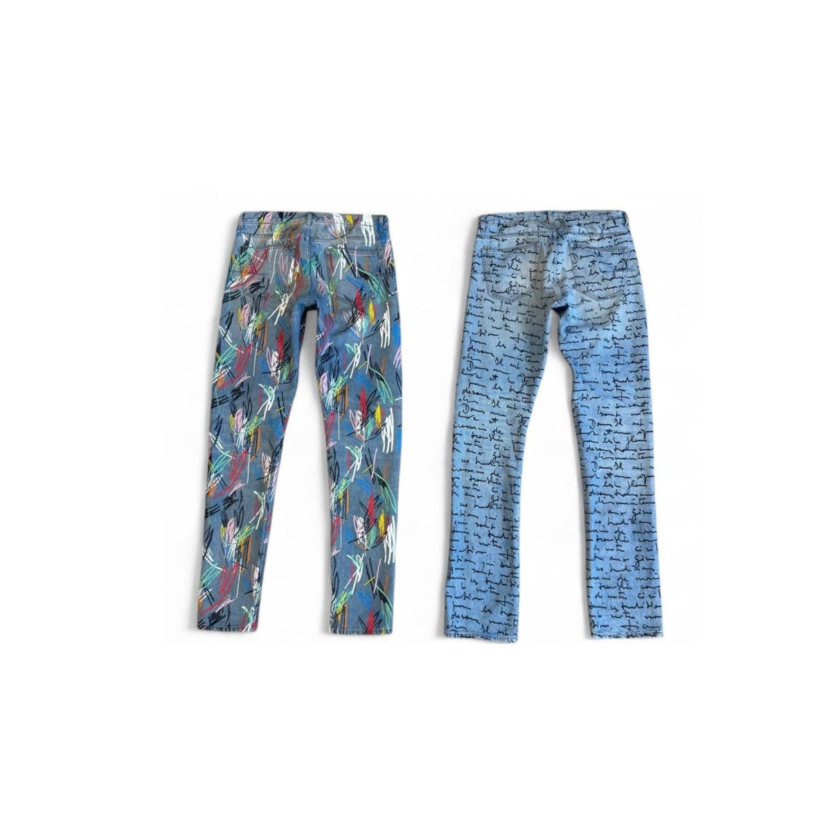 Dior × Kris Van Assche Dior SS15 Script and Scribble Denims Size US 31 - 2 Thumbnail