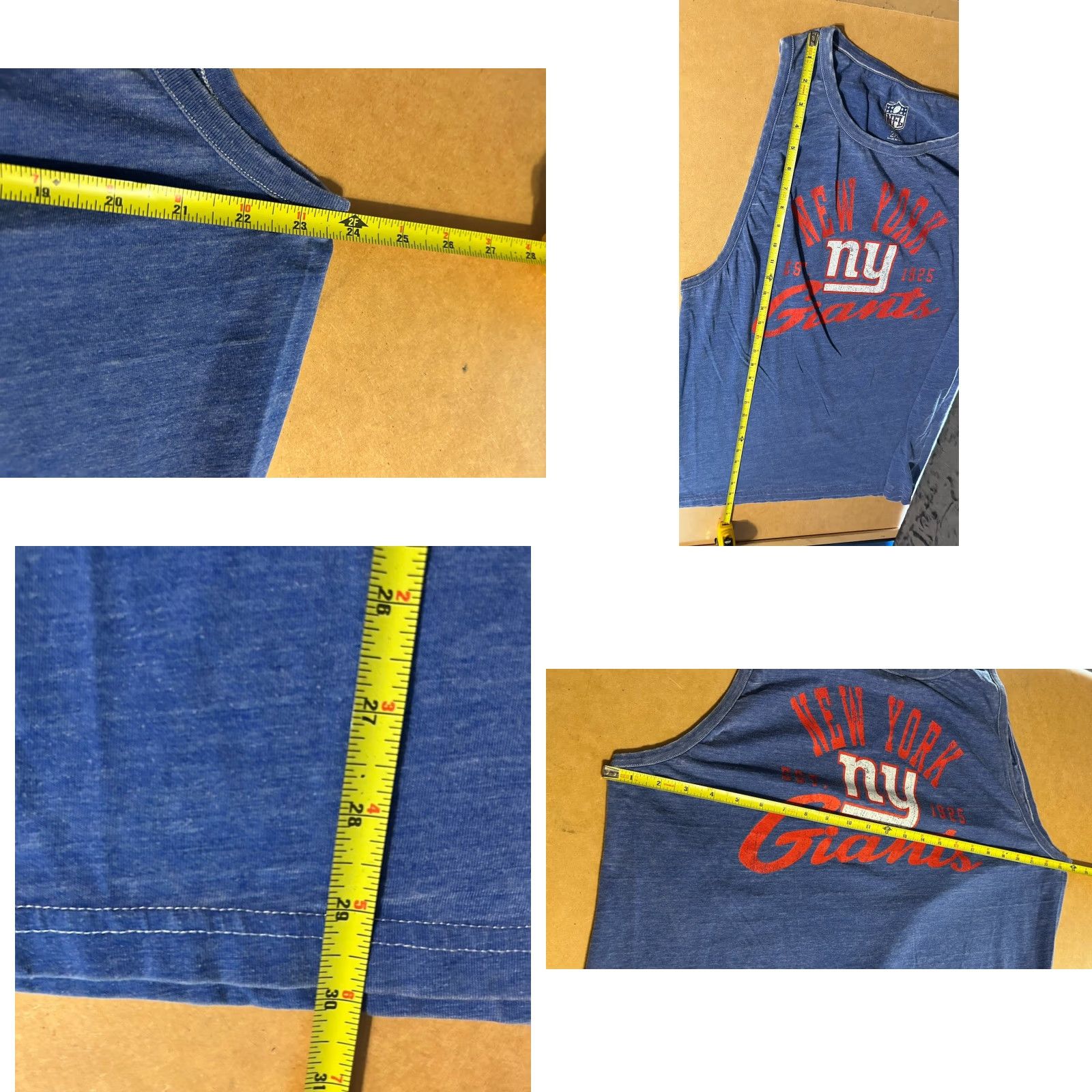 G-III VINTAGE not applicable New York Giants Tank Top Men 2XL Heather Blue Front Graphic G-III Apparel Group Size US XXL / EU 58 / 5 - 10 Thumbnail