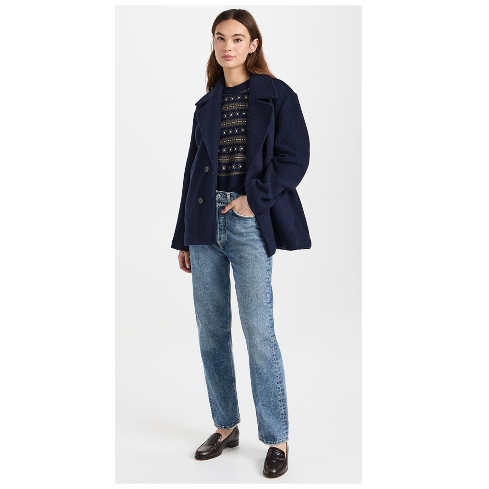 Faherty Faherty Atlantic Knit Peacoat in Navy Size XS Size XS / US 0-2 / IT 36-38 - 4 Thumbnail