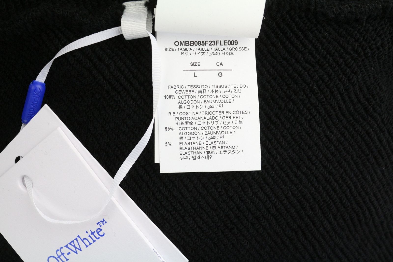 Off-White L Black Kangaroo Pocket Logo Oversized RRP765 87772 Size US L / EU 52-54 / 3 - 6 Thumbnail