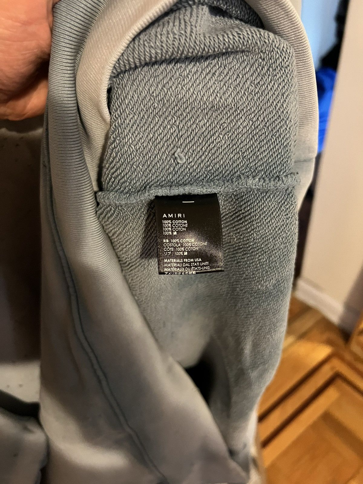Amiri NWOT Amiri Washed Shotgun Crew Sweater Light Blue 2XL Size US XXL / EU 58 / 5 - 7 Thumbnail