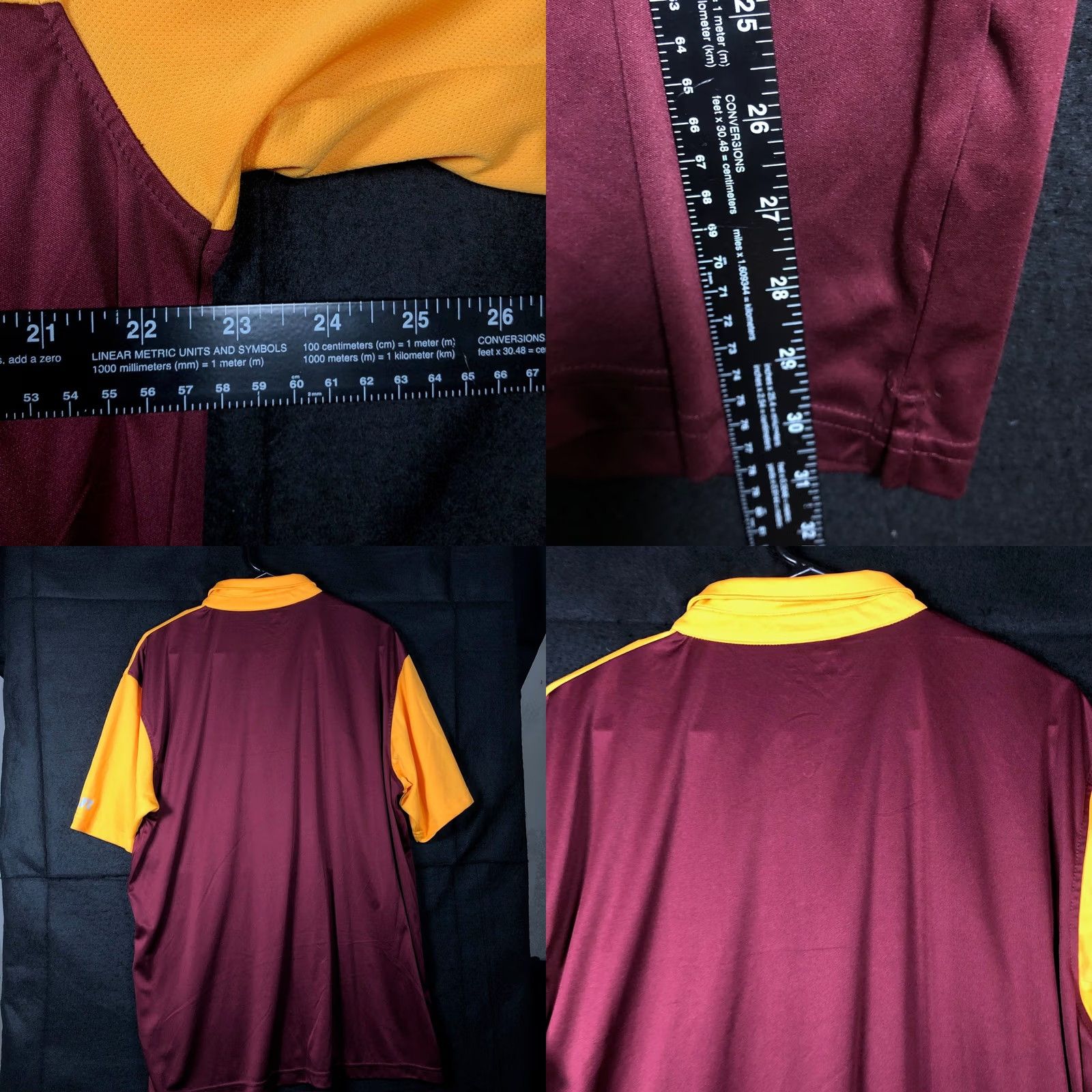 Vintage Russell Mens Polo Maroon Gold Arizona State Logo Short Sleeve XL Shirt Size US XL / EU 56 / 4 - 8 Thumbnail