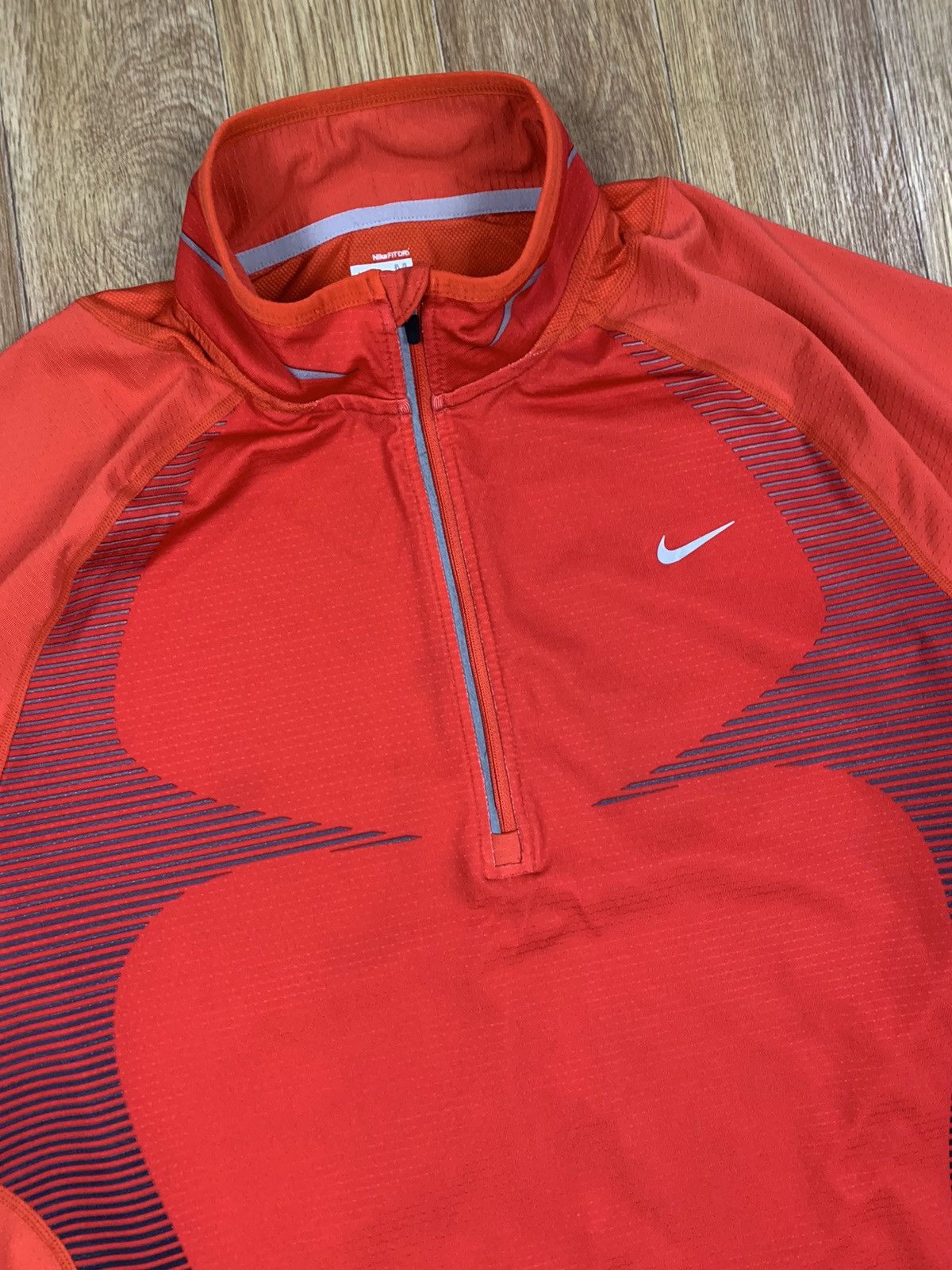Nike Nike Fit Dry Pro Red Cycling Jersey Size US M / EU 48-50 / 2 - 2 Thumbnail