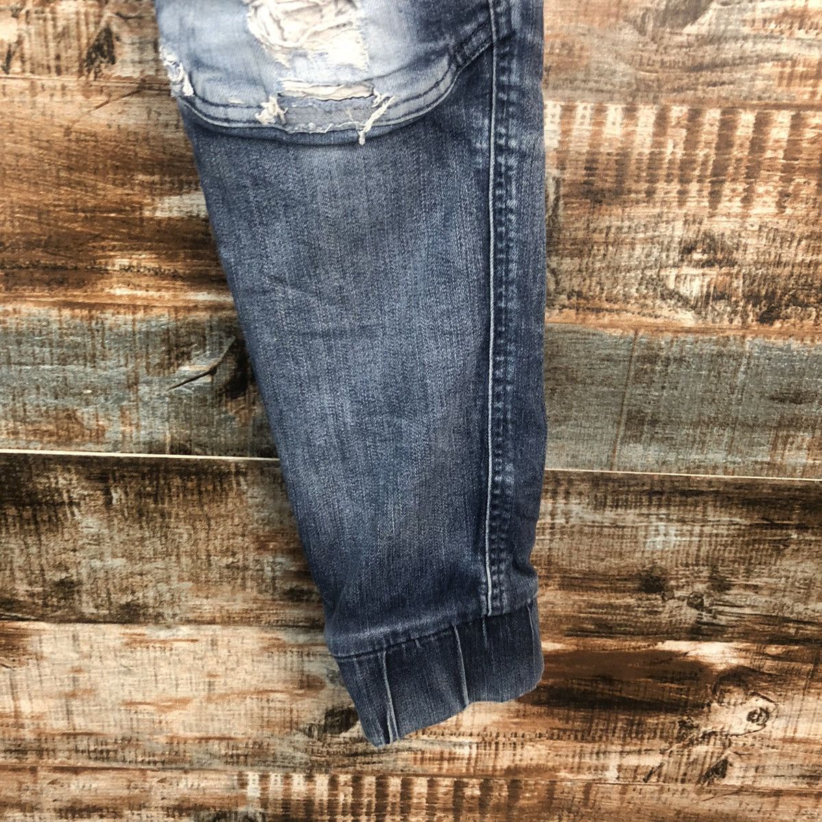 Japanese Brand Field Core Blue Distressed Denim Pants #A2122 Size US 31 - 14 Thumbnail